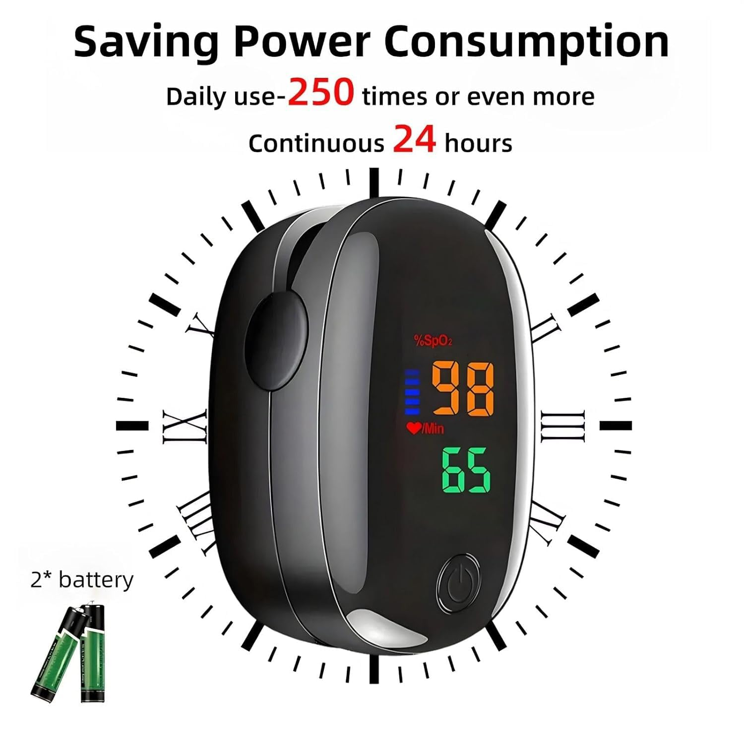 Upgraded Non-Invasive Glucose & Oxygen Monitor &ndash; Portable Blood Sugar Tester and Spo2 Meter for Home & Outdoor Health Tracking