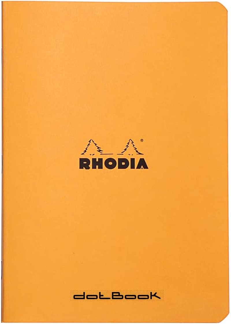 Rhodia 119200C - White Piqu&eacute; Notebook - A5 - Dot Dot - 96 Pages - White Clairefontaine Paper 80 G/M - Soft, Resistant and Waterproof Coated Card Cover - Classic