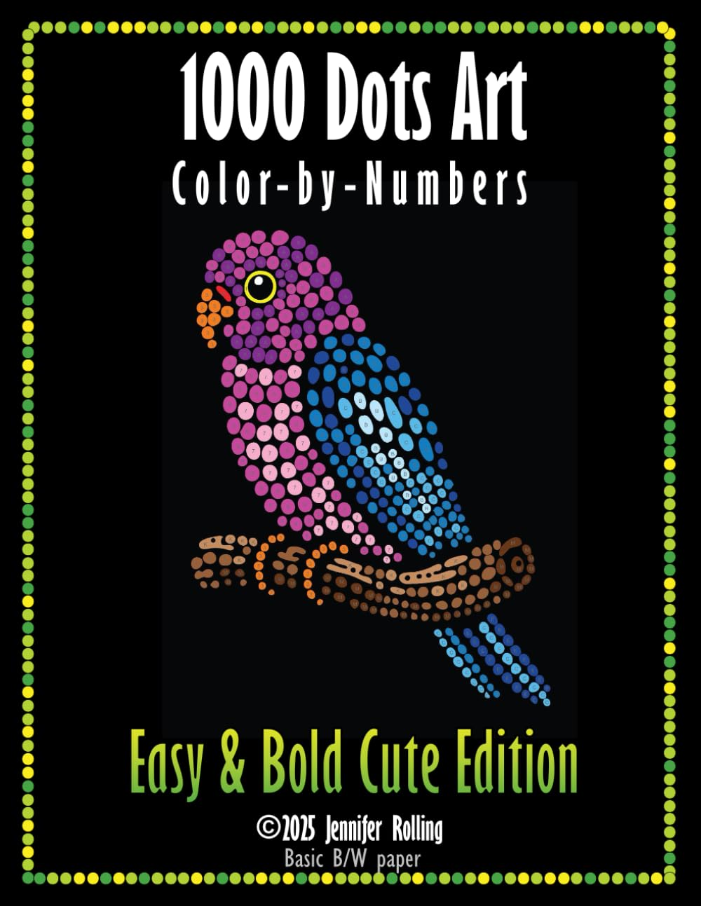 1000 Dots Art Color-By-Numbers: Easy & Bold Cute Edition image number 1
