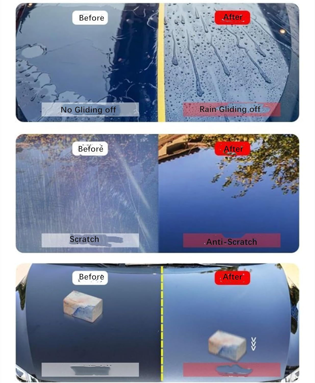 Nano Ceramic Coating, Anti-Scratch Automotive Ceramic Coating for Cars Liquid Car Glass Coating Hydrophobic Paint Sealant Protection,300Ml image number 1