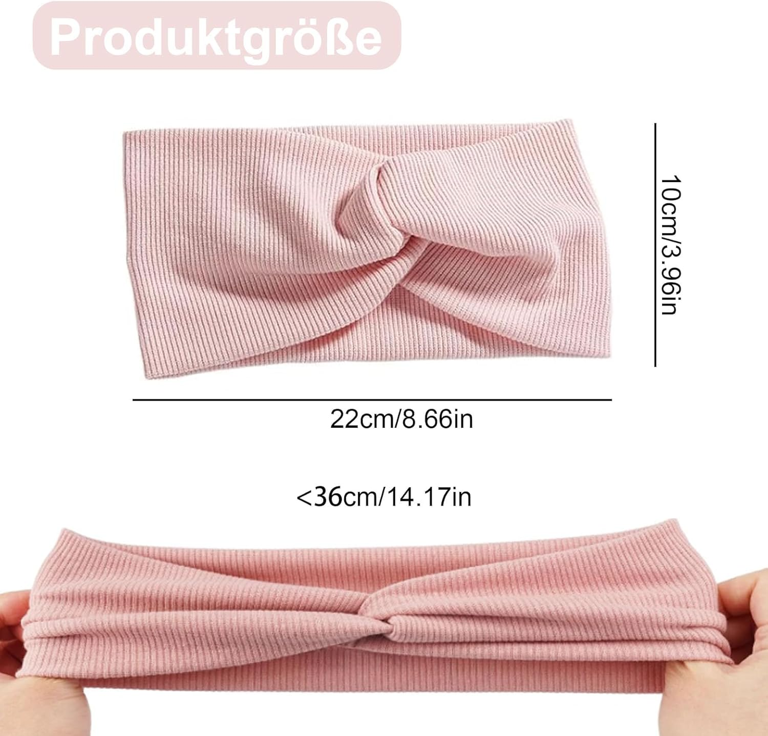 Alriedy Elastic Headbands, Pack of 5 Cotton Hair Bands for Men and Women, Thin Sports Headbands for Yoga and Fitness, Warm and Non-Slip, Ideal for Everyday Use and Sports image number 1