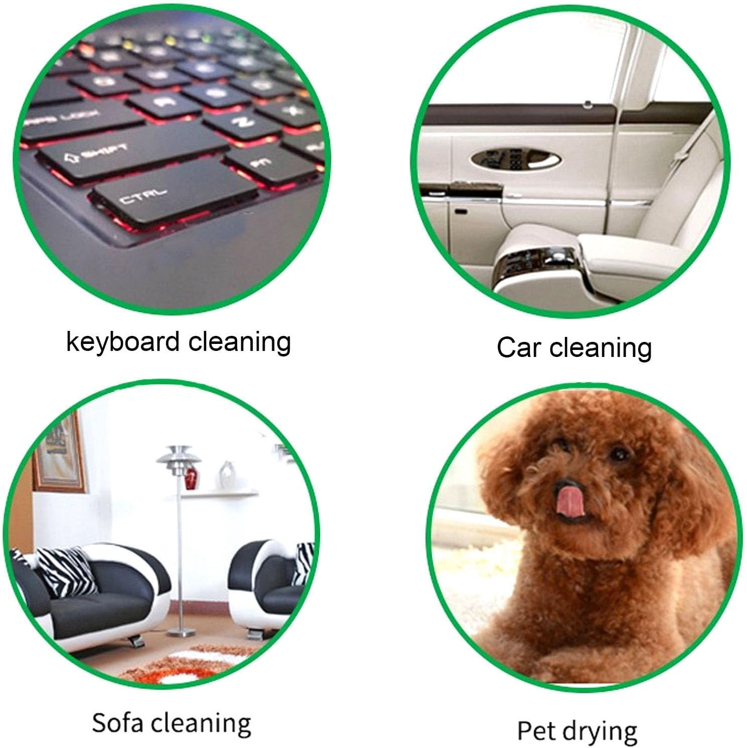 Electric Leaf Blower, Electric Air Duster Portable Air Blower with 2 Nozzles, Rechargeable Cordless Air Duster BL1830 BL1840 BL1850 BL1860 Interface, Battery Not Included