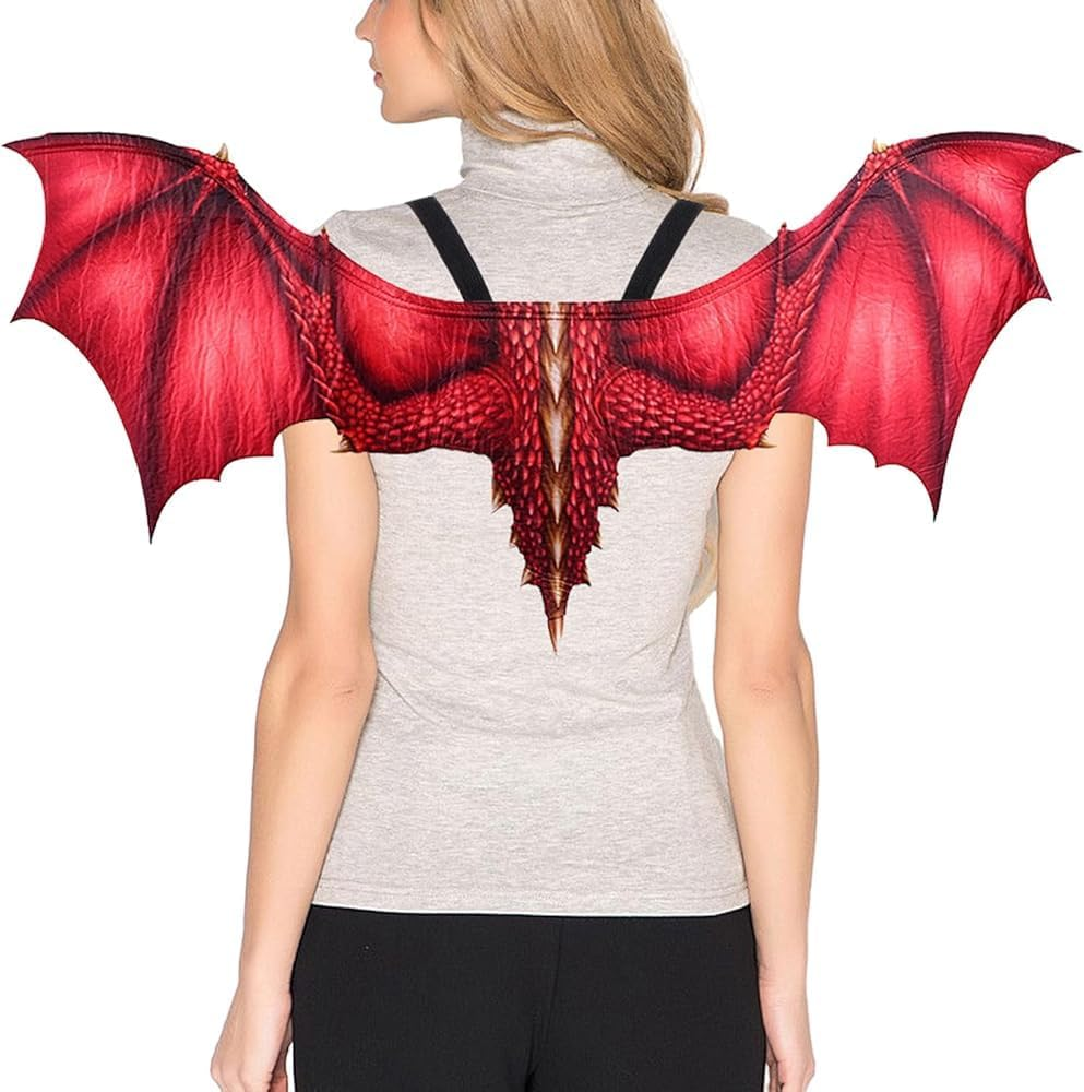 ZHER-LU Dragon Costume Wings Dragon Cape Wings for Adult, Halloween Mardi Gras Cosplay Accessory for Adult