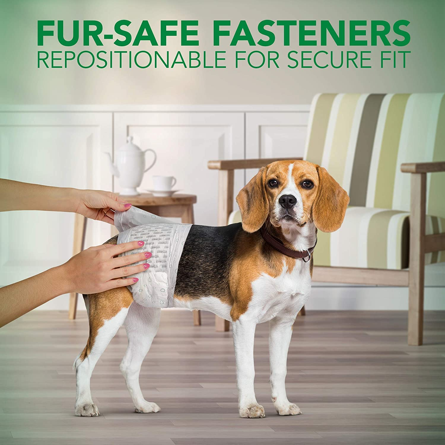 Vet&rsquo;S Best Comfort Fit Disposable Male Dog Diapers | Absorbent Male Wraps with Leak Proof Fit | Small, 30Count