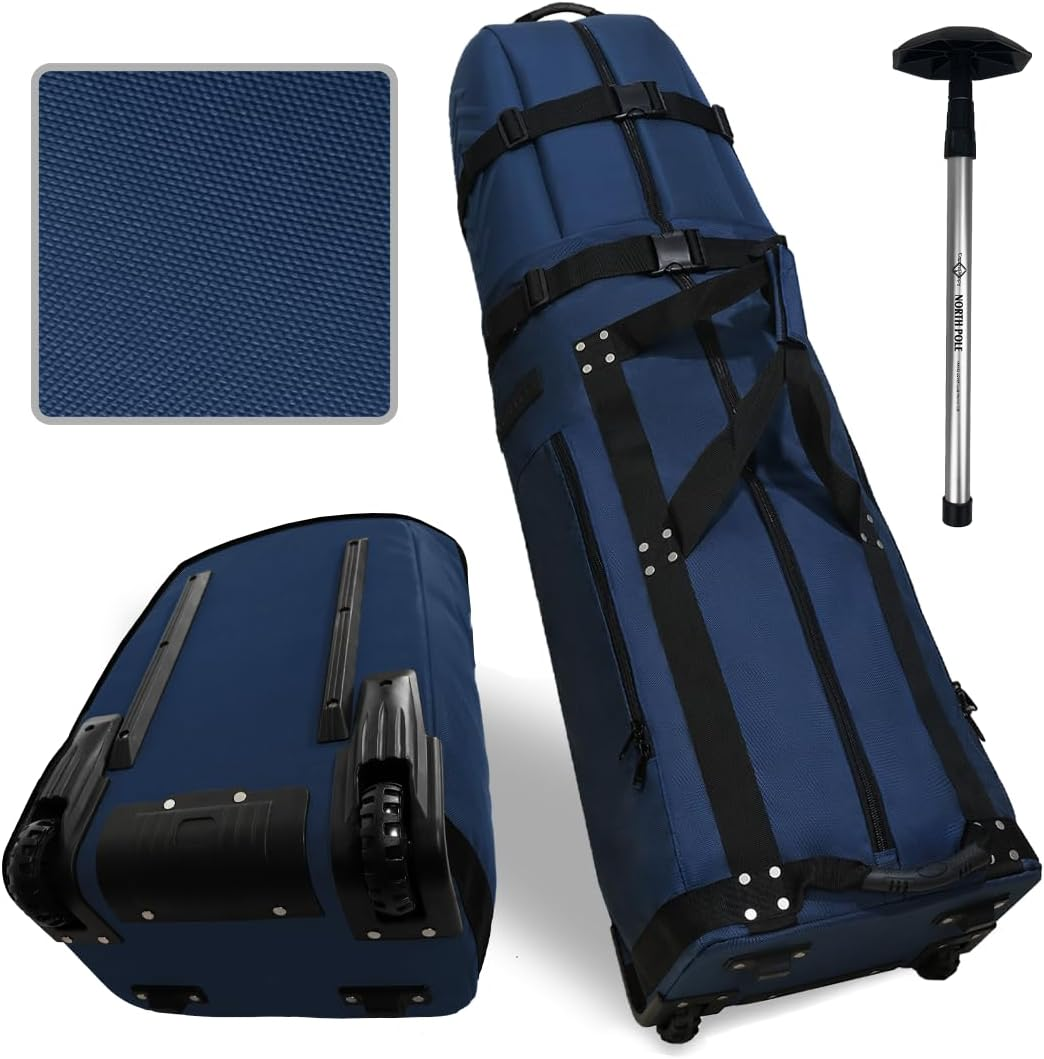 Caddydaddy New First Class Premium Padded Golf Club Travel Cover with Wheels - Heavy Duty Golf Travel Bag for Airlines