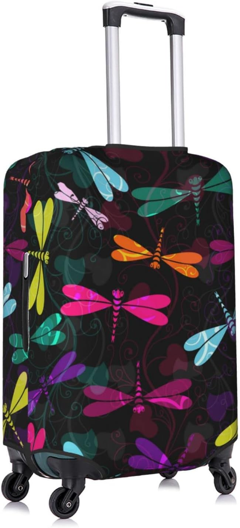 Obabo Grape Travel Luggage Cover,Washable Suitcase Cover Protector Anti-Scratch Suitcase Cover Fits 18-32 In, Cute Dragonfly, S