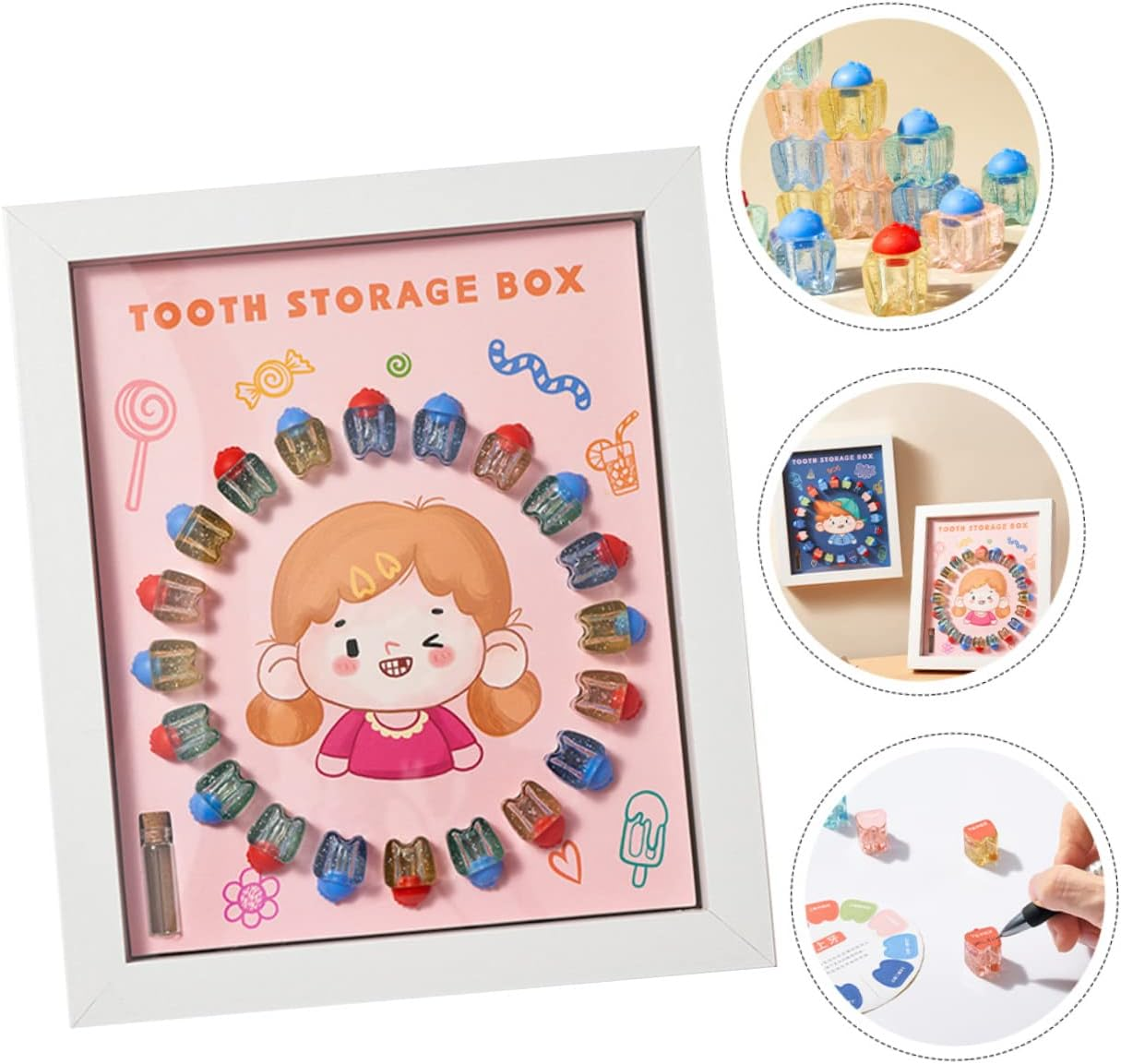 Unique Tooth Fairy Box Keepsake Case Milestone for Boys and Girls Shower image number 4