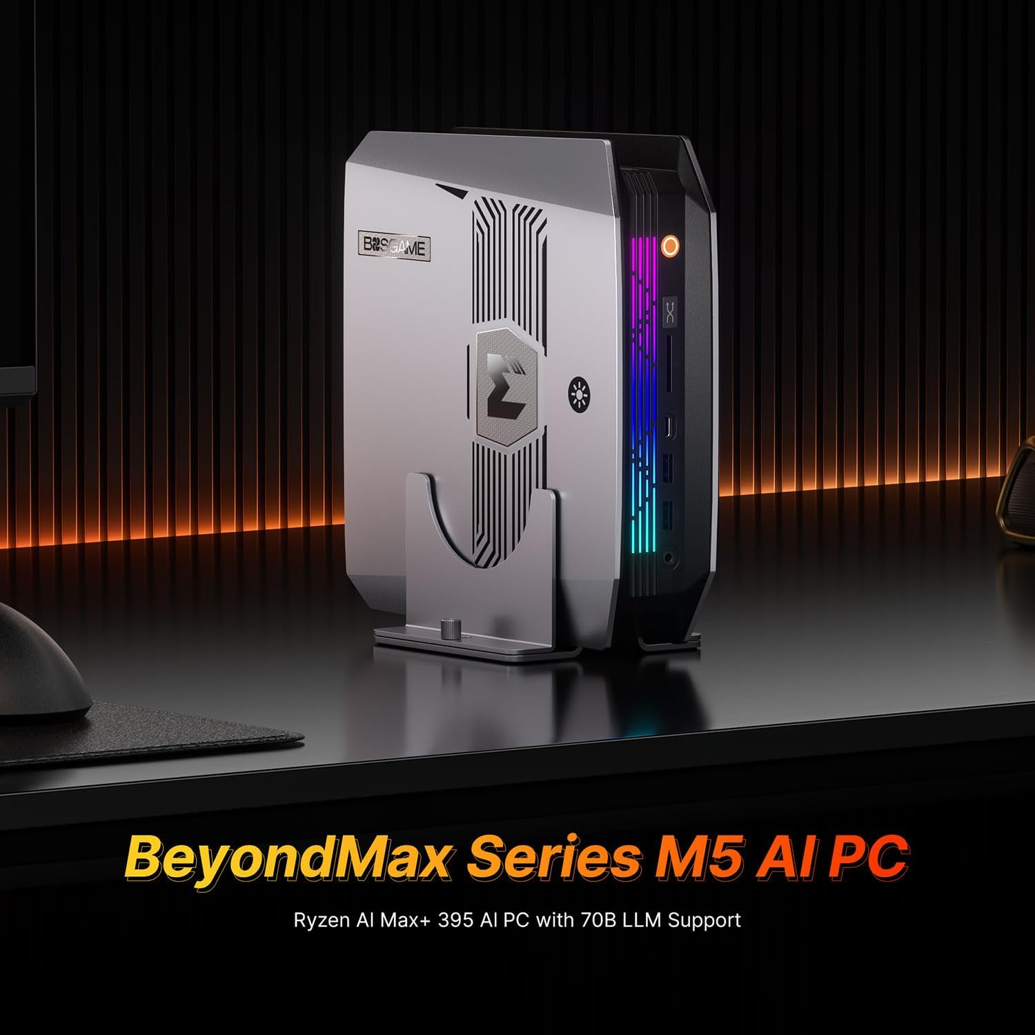 BOSGAME AI Mini PC M5 AMD Ryzen AI Max+ 395(Up to 5.1Ghz, 16C/32T) Mini Desktop Computers 96GB LPDDR5 2TB Pcie4.0X4 SSD Mini PC Windows 11 Pro Dual 2.5G RJ45 LAN | HDMI2.1 | DP1.4 | USB4 | Wi-Fi 7 image number 6