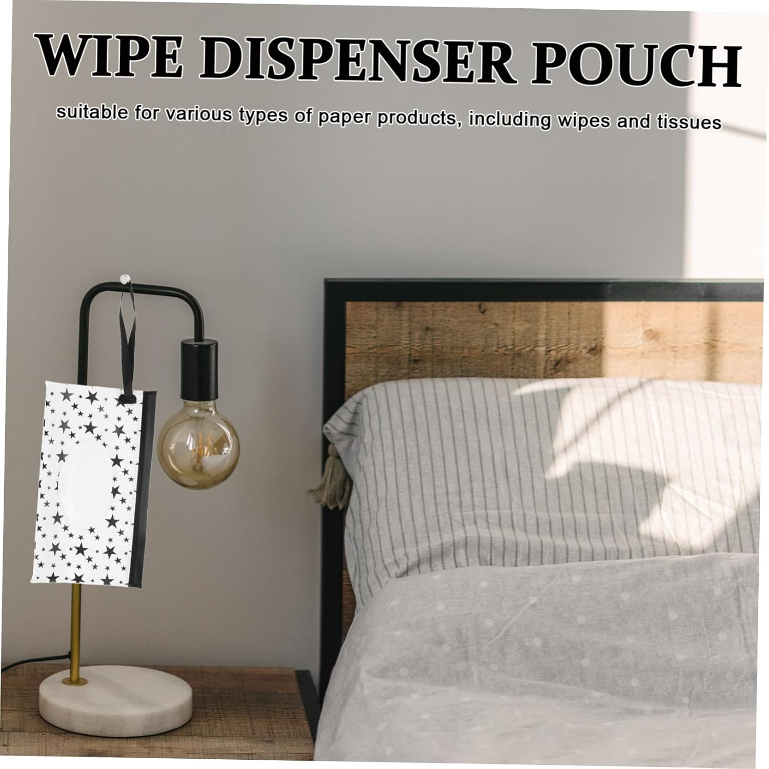 2Pcs Wipes Container Tissue Bag Dispenser for Bedside Stroller Handbag Reusable Portable image number 2