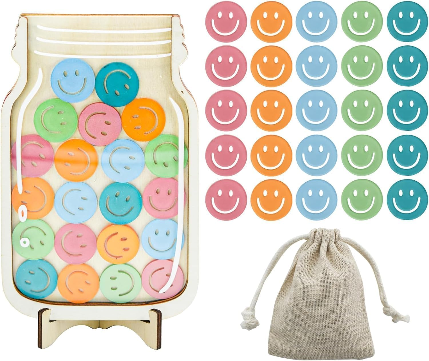 Magnetic Reward Jar, Personalized Reward Jar Positive Behavior Jar,Classroom Reward Jar for Kids, Magnetic Reward Jar for Classroom Bulletin Board,Smiling image number 4