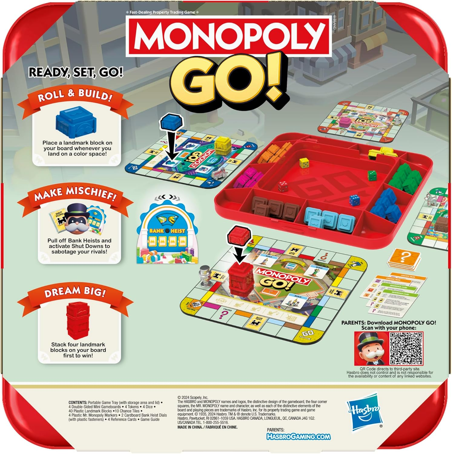 Monopoly GO! Board Game | Inspired by the Popular Mobile Board Game | Ages 8+ | 2-4 Players | 15 Mins. | Family Games | Travel Games for Kids and Adults image number 3