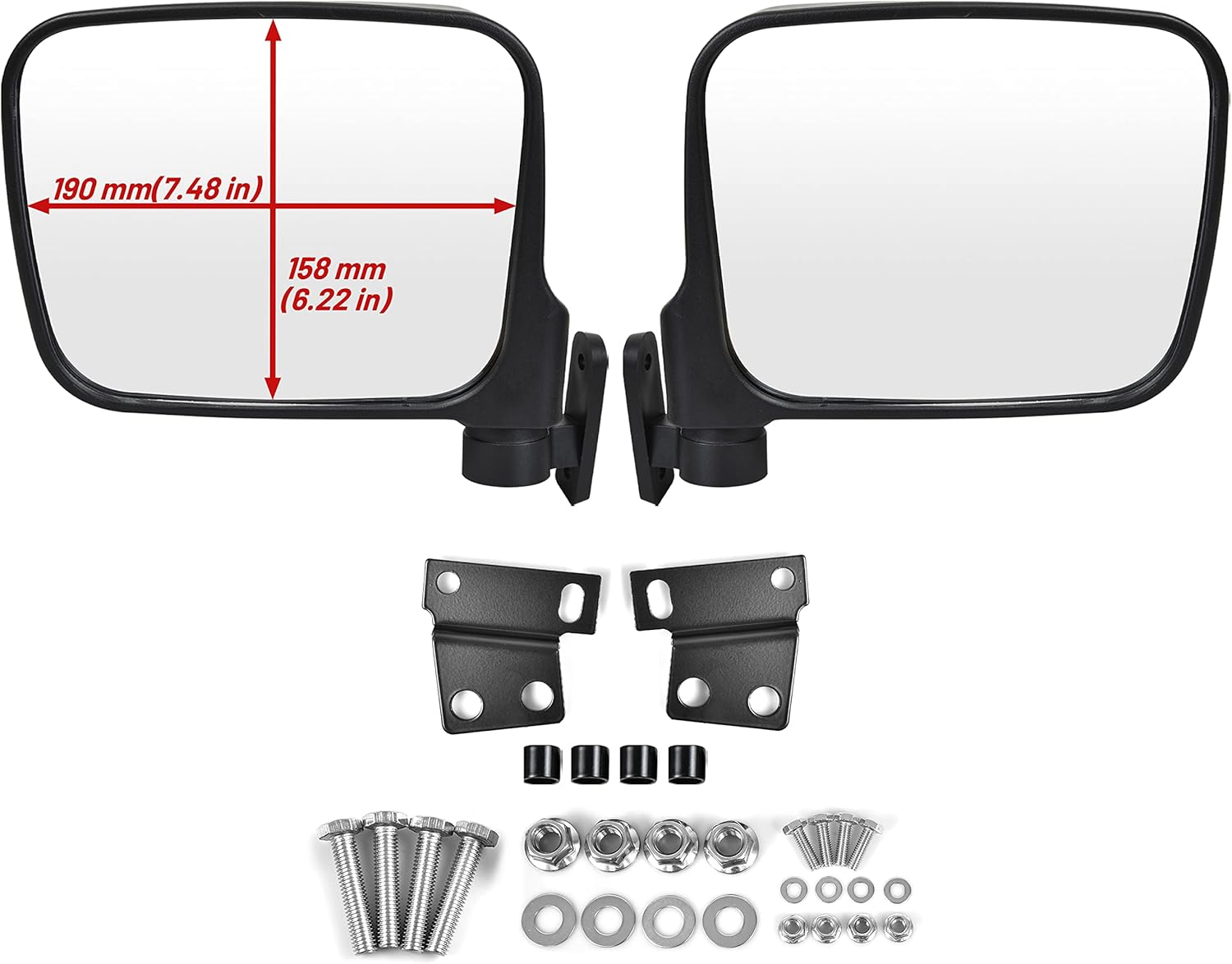 SAUTVS Adjustable Side Mirrors for Honda Pioneer 1000 16-25, High-Definition Clear Wider Folding Exterior Side Rearview Mirror for Honda Pioneer 1000 2016-2025 Accessories, 2PC, Replace# 0SV05-HL4-202