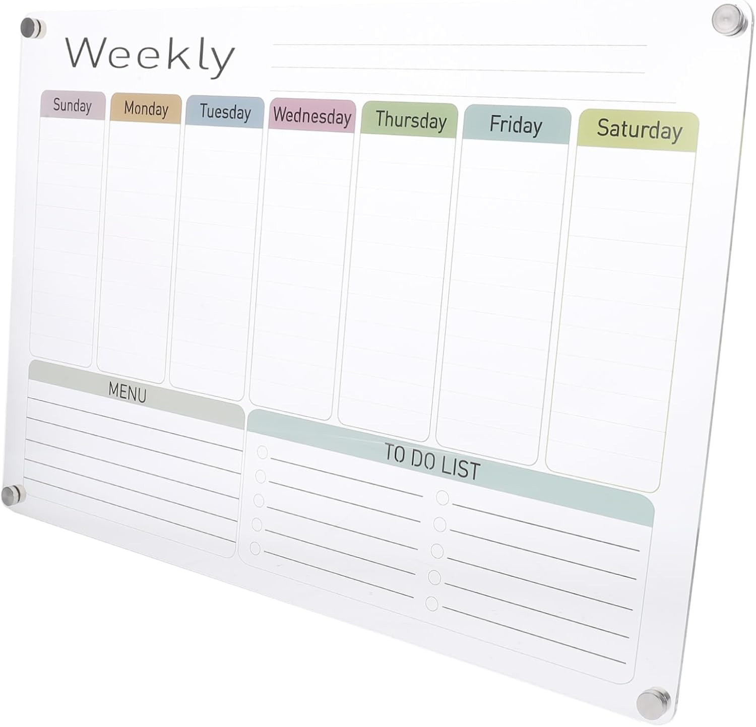 BCOATH Planning Boards Magnetic Dry Erase Refrigerator Memo Pad Kitchen Schedule Planner