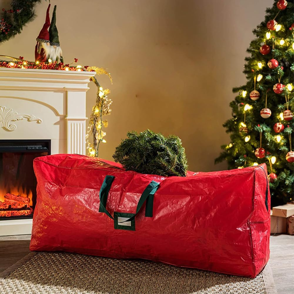 Suithink Super Large Christmas Tree Storage Bag, Reinforced Carry Handles, Dual Zippered Storage Containers,Waterproof Xmas Tree Bag Protects from Dust, Moisture & Insect,165 X 38 X 76CM image number 2