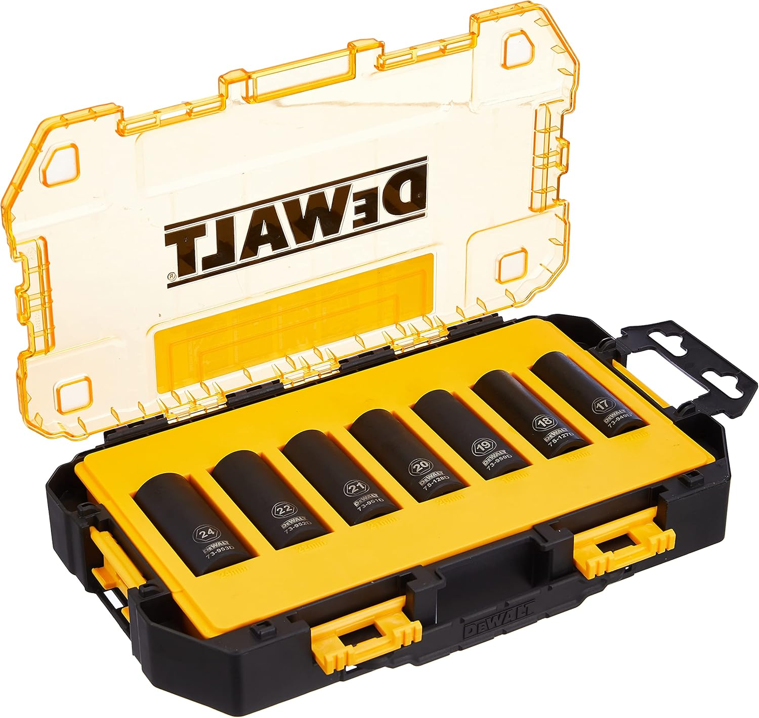 DEWALT DWMT74737-0 Drive Deep Impact Metric Socket Set, 1/2 Inch, 7 Piece image number 4