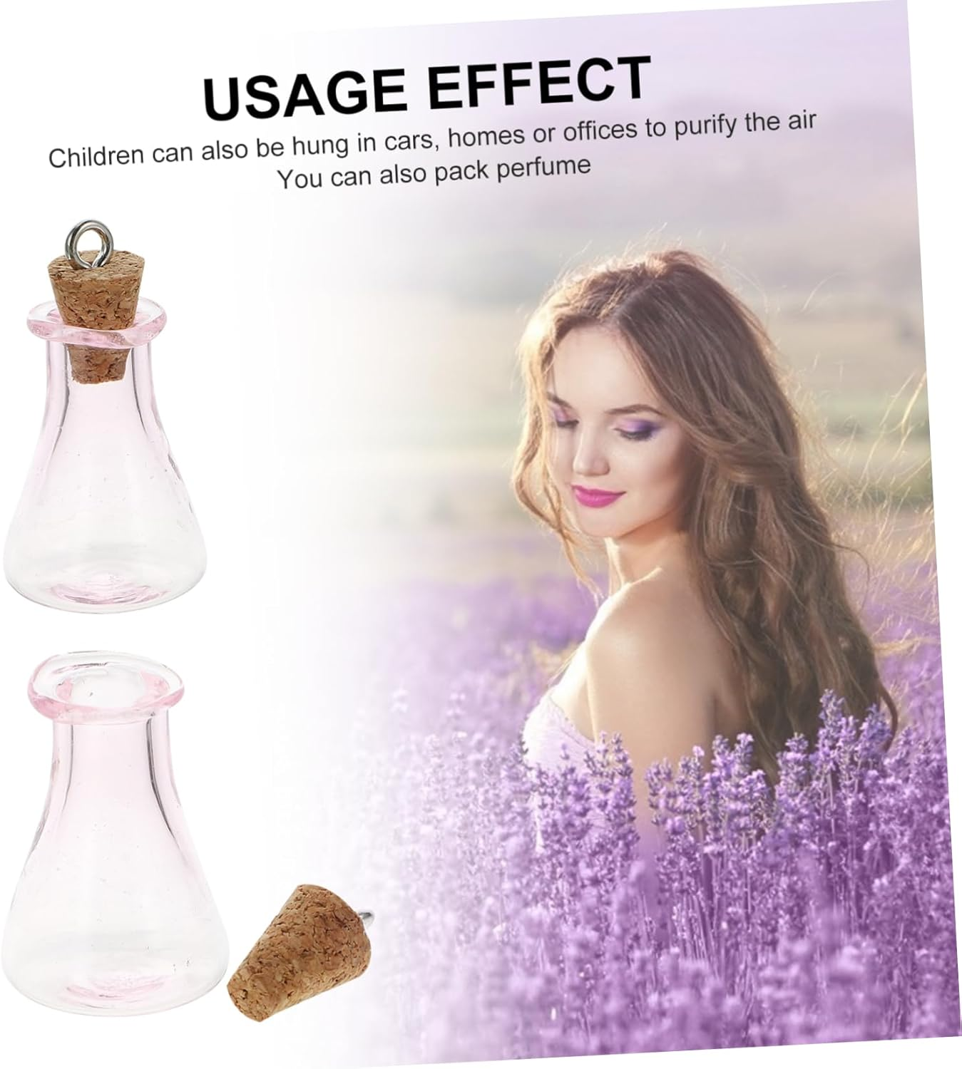 Decorative Glass Bottle Pendants Mini Bottles for Storage Diy Accessories