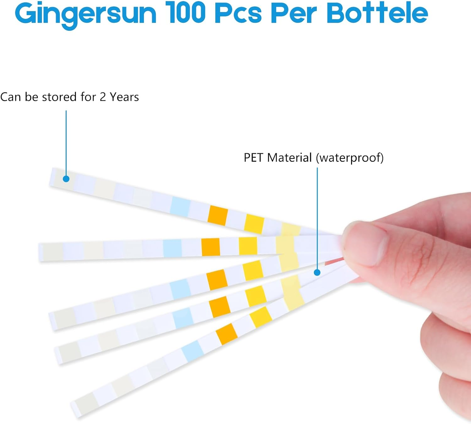 100 Strips Pack 9 in 1 Aquarium Test Kit, Fish Tank Test Strips, Freshwater Aquarium Test Kit to Detect Fe Cu Ph Nitrite Nitrate Chlorine Carbonate Total Alkalinity Hardness