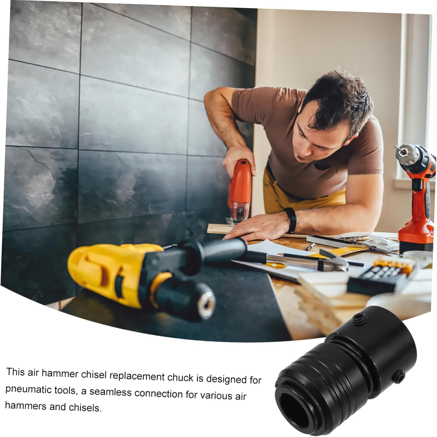 Alipis Pneumatic Chisel Chuck Retainer for Construction Adaptable Design Precise Compatible and Air Tools