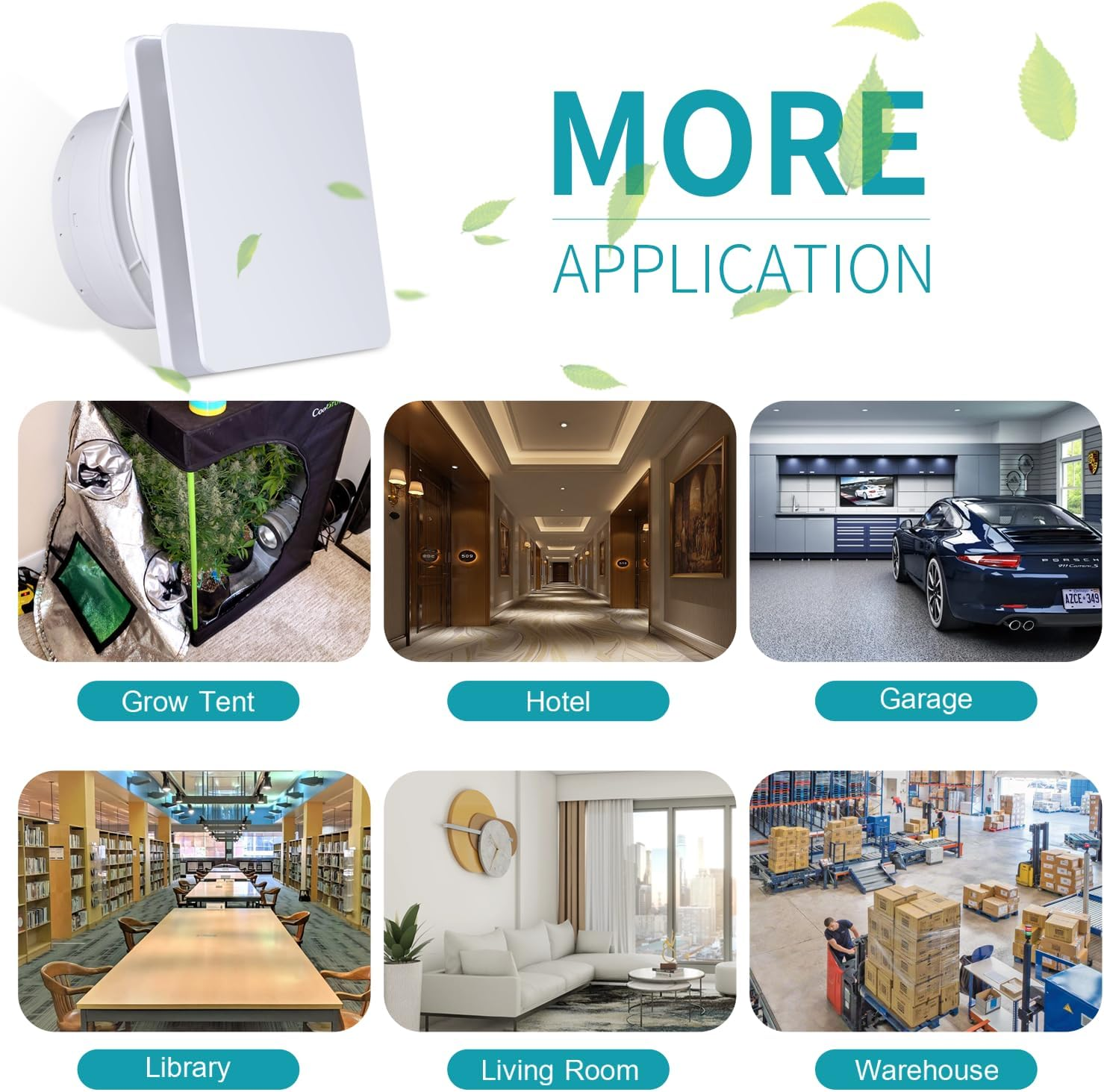 Fangofast 100 Mm Silent Bathroom Fan Ceiling Extractor White and Wall Mounted with Non-Return Valve for Toilet, Kitchen, Window, Loft and Basement image number 6