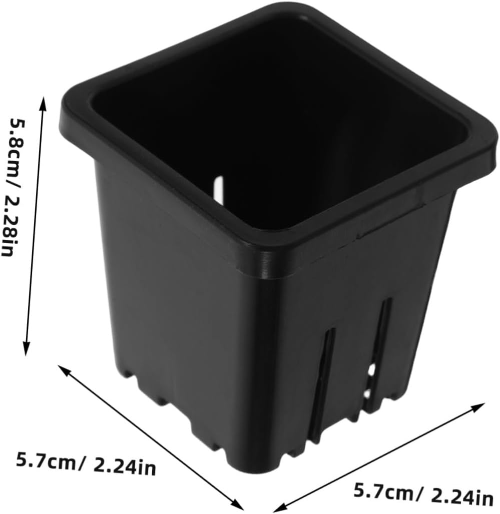 GAROZATION 10Pcs Hydroponic Basket Pots Square Plastic Mesh Plant Containers for Indoor and Outdoor Gardening Hydroponics Vegetable Growing System Accessories image number 1