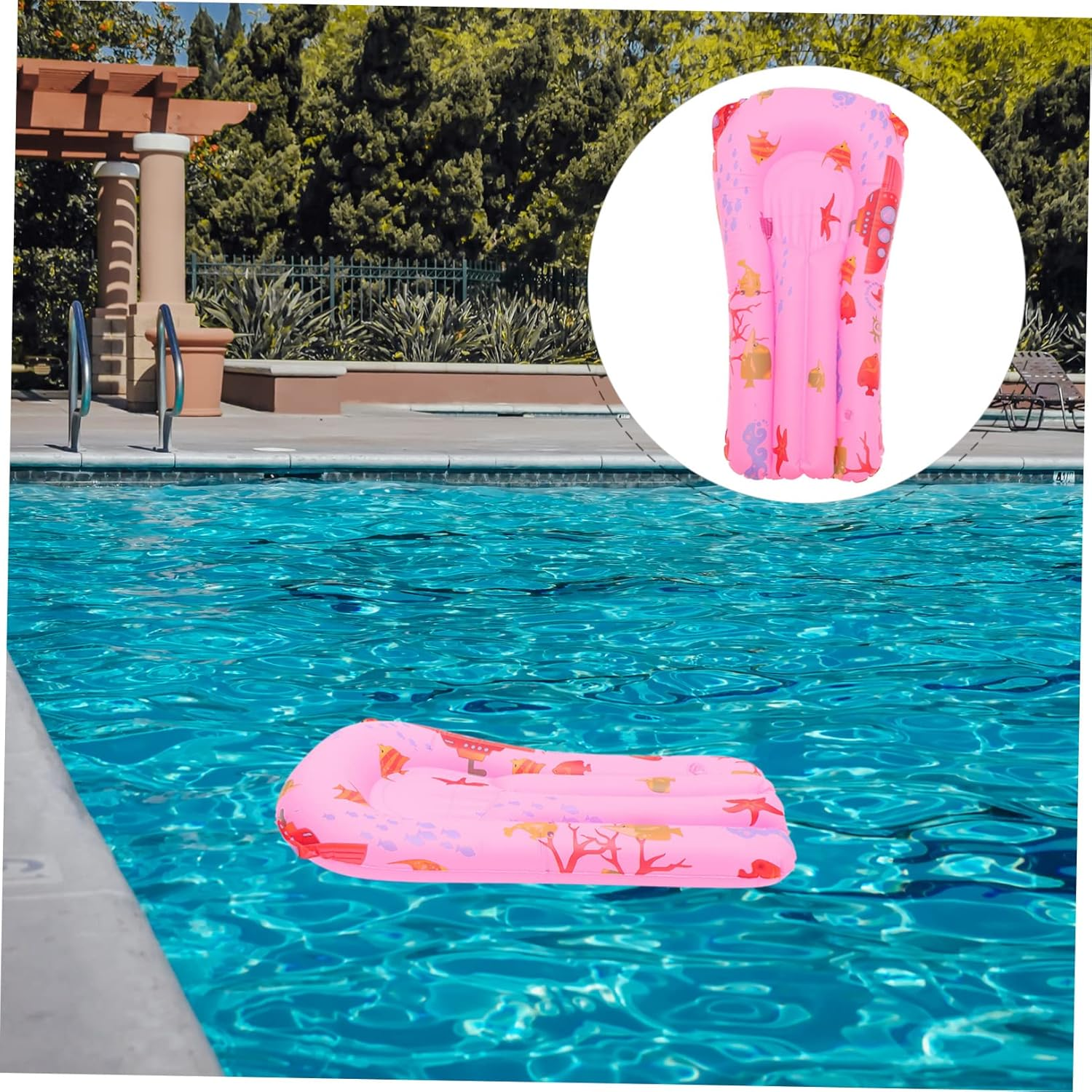 Inflatable Surfboard for Boys and Girls Swimming Pool Toy Outdoor Training PVC Kickboard Fun Pattern Design