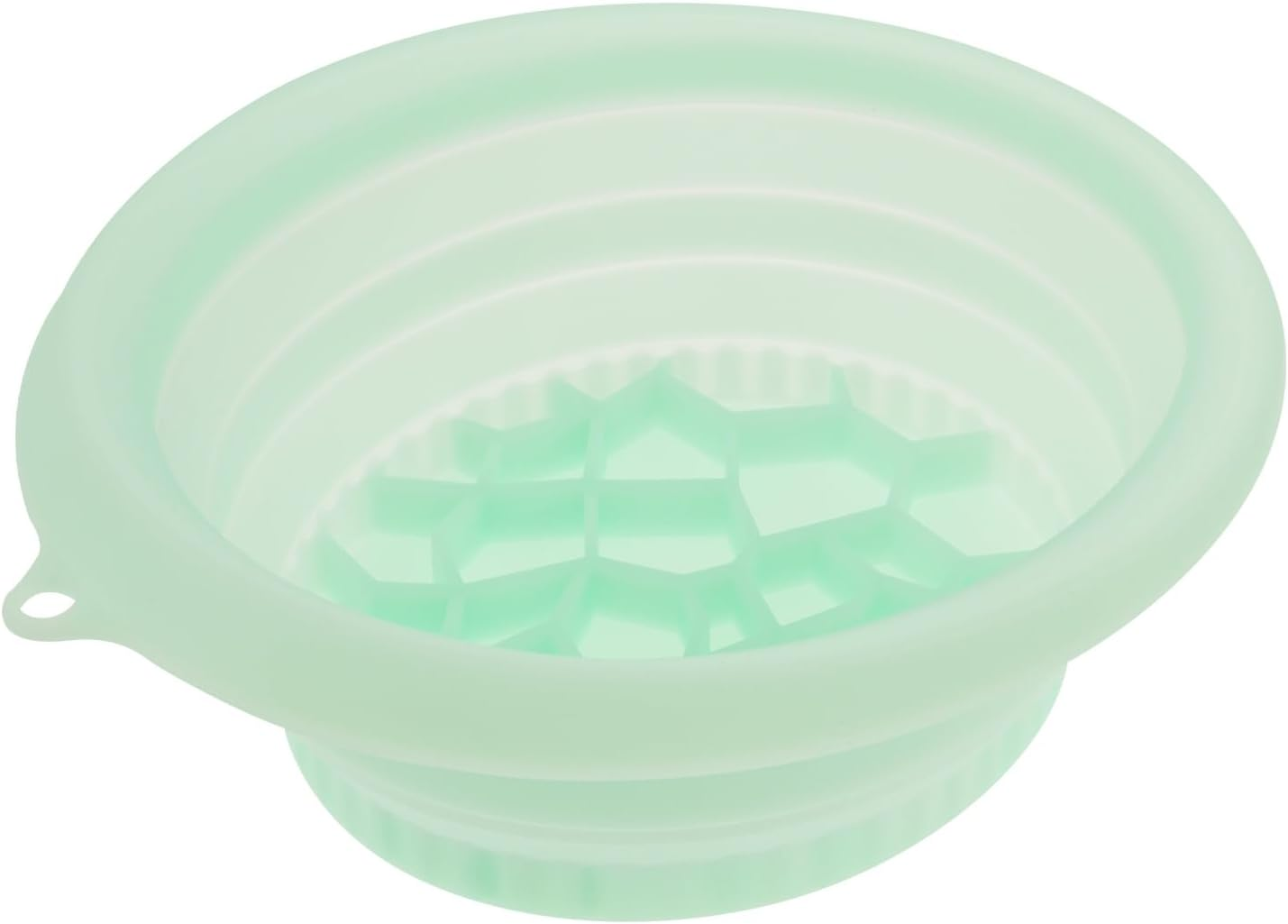 NIPUAEGO 1Set Silicone Ice Bath Bowl, Convenient Design Basin Space Saving Portable Washing Basin with Built in Ice Tray for Home and Travel 26X23X10Cm (Black)