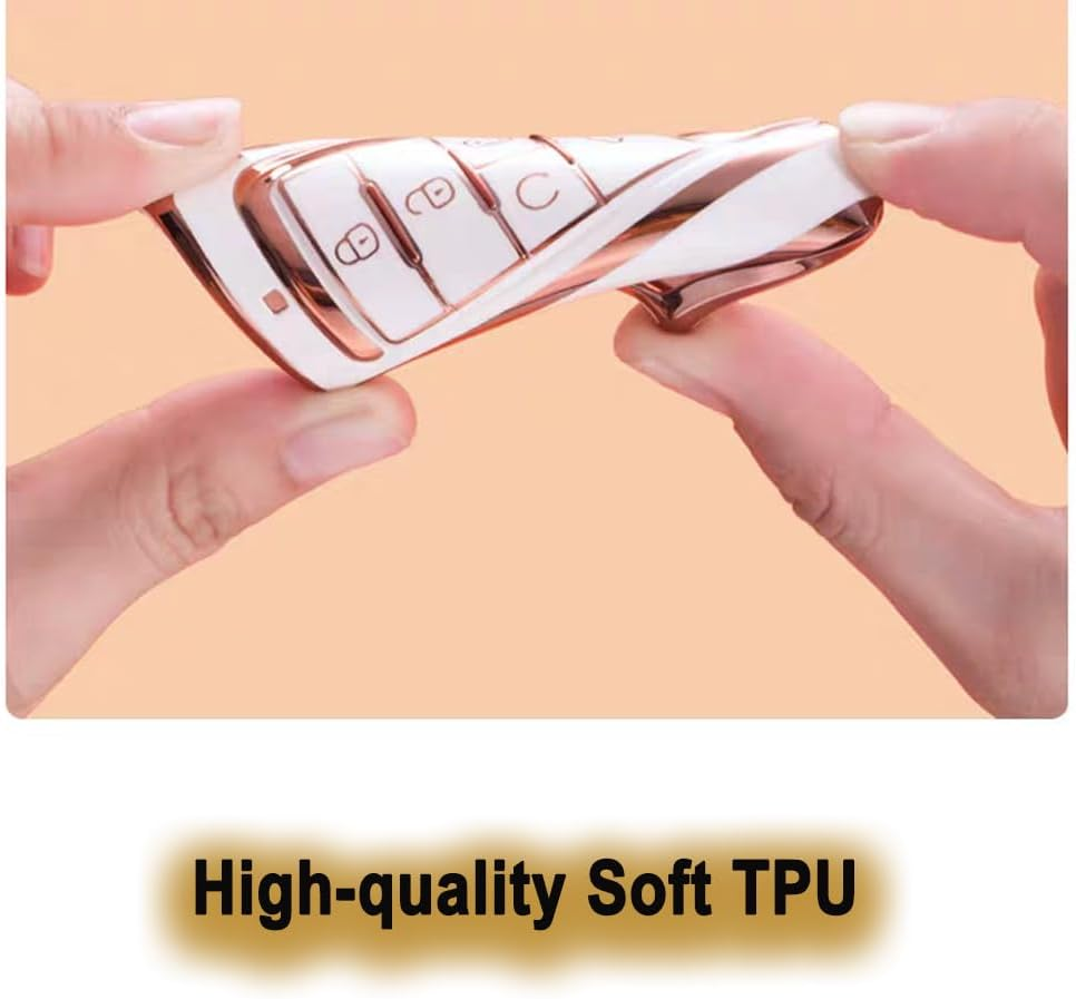 Car Smart Key Fob Case TPU Car Key Protection Cover Compatible with Chery Omoda 5 Compatible with Tiggo 8 Pro 2 Pack