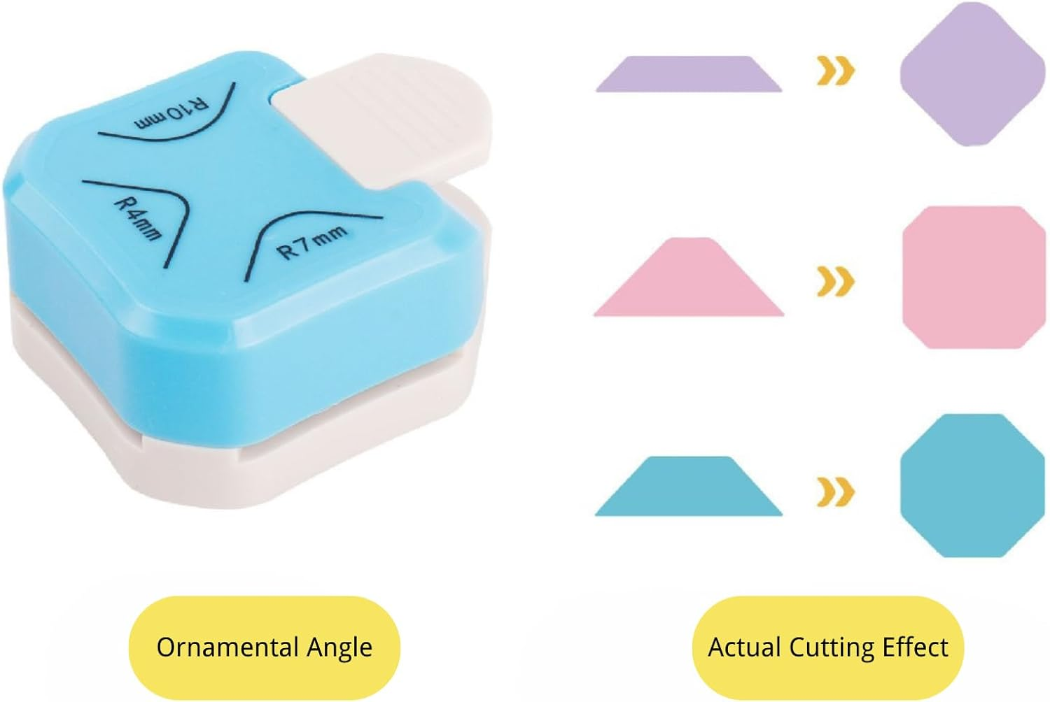 2PSC Paper Corner Rounder 3 in 1-3 Way Corner Puncher Cutter for Paper Craft (R4Mm+R7Mm+R10Mm) for Crafts, Cutter, Nvelope Punch Board, Hole Puncher