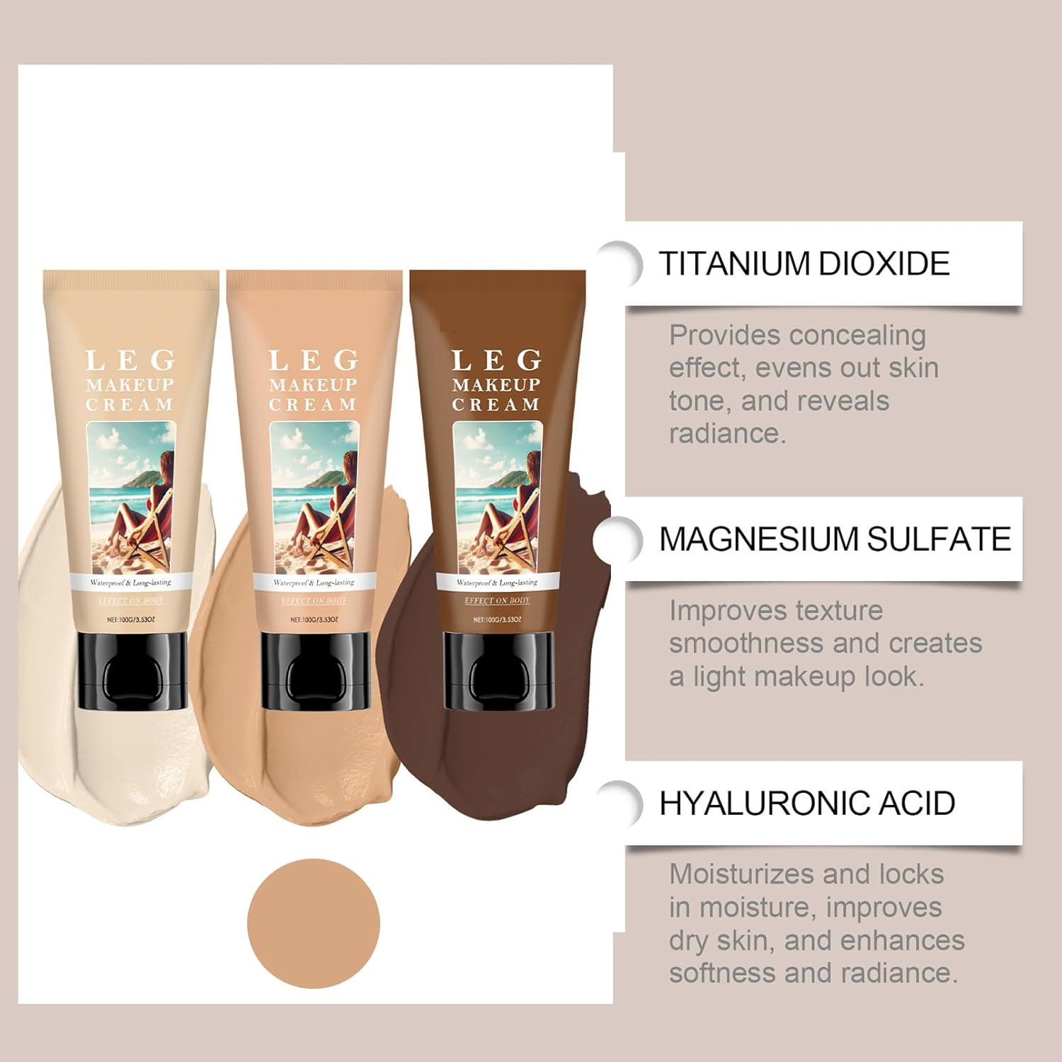 Body Darkening Foundation Natural Tanned Skin Moisturising Darker Darker Concealer Long Lasting Foundation image number 1