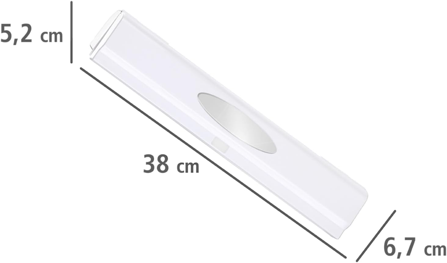 Wenko 86674100 "Perfect Cutter Foil Dispenser, White, 38 X 5.2 X 6.7 Cm - Grey - Anthracite/Silver image number 5