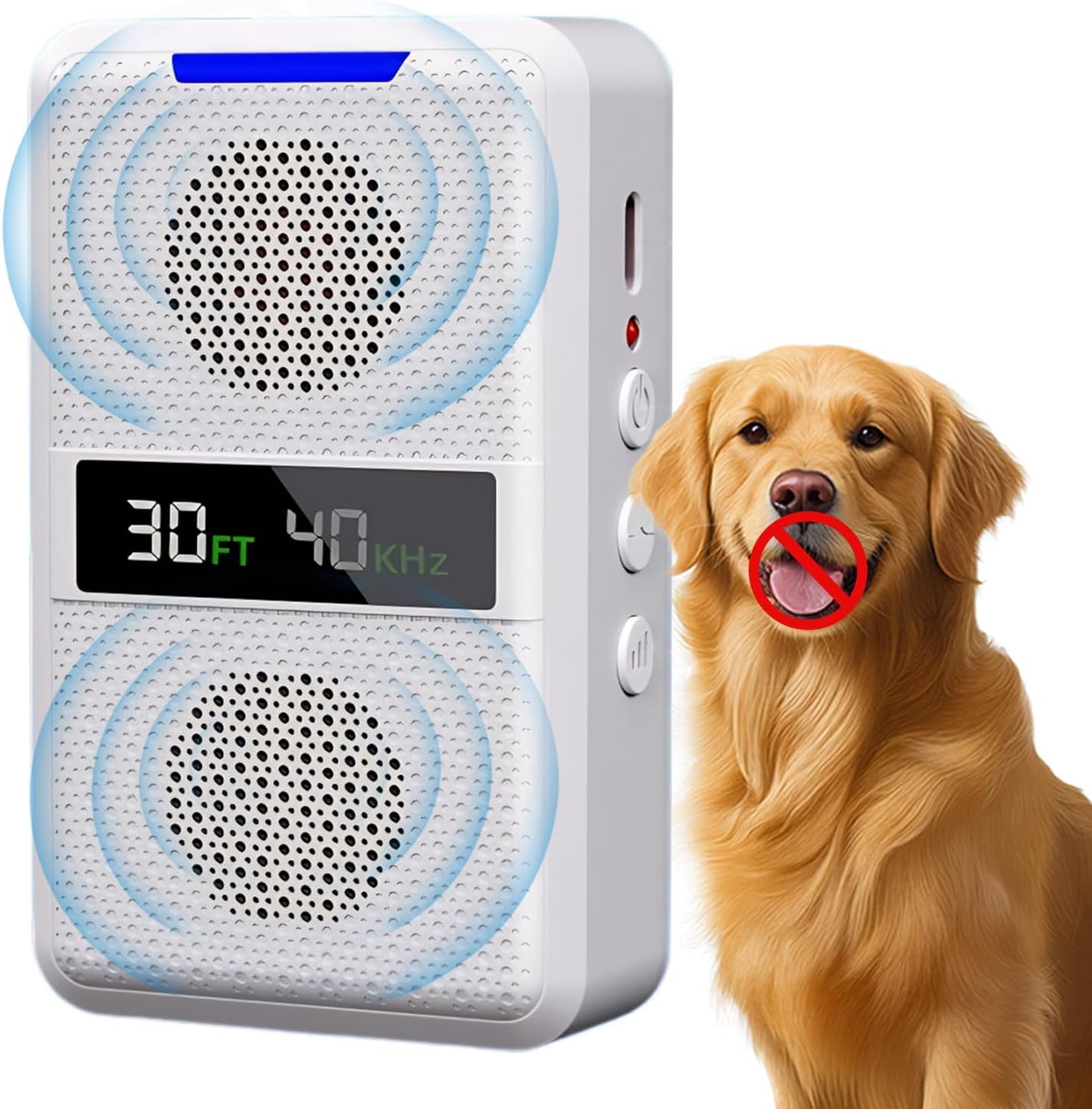 Anti Barking Devices,30Ft Effective Range and 3 Adjustable Frequency Modes,Rechargeable Ultrasonic Bark Box Dog Barking Deterrent Devices, Suitable for All Kinds of Large and Small Dogs image number 1