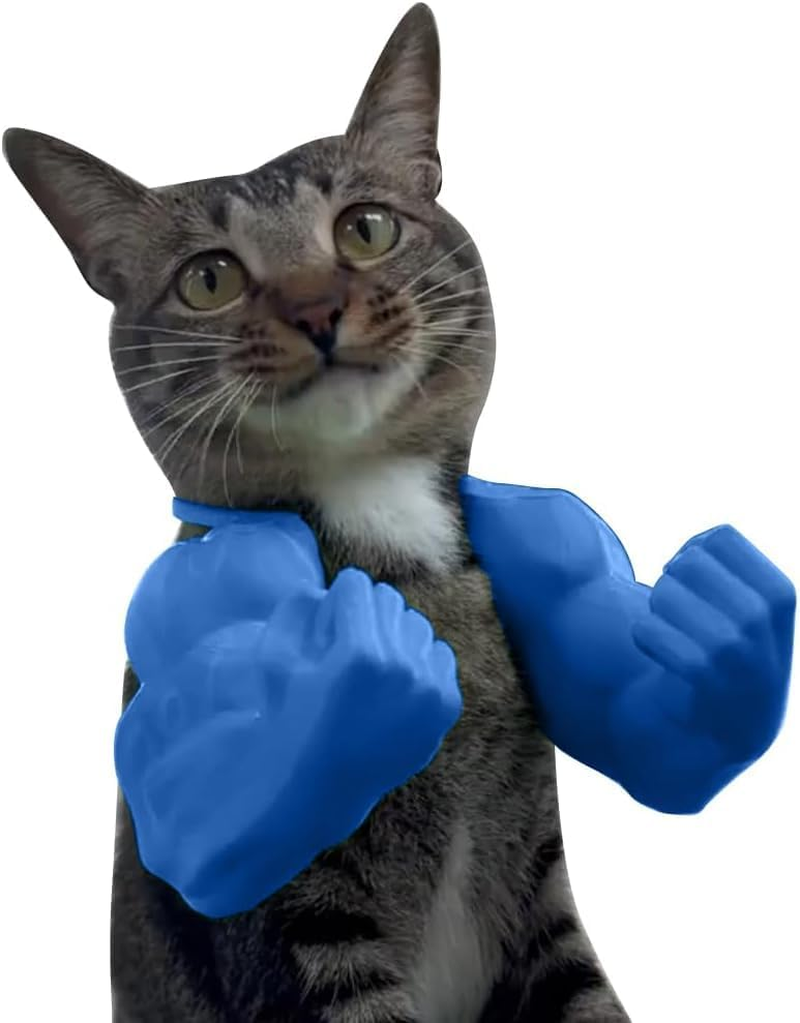 1Pcs Wezxrauo Funny Pet Muscle Arms for Cats, 3D Printed Adjustable Cat Neck Costume with Superhero Biceps for Birthday Party Cosplay, Halloween & Christmas Pet Supplies image number 5