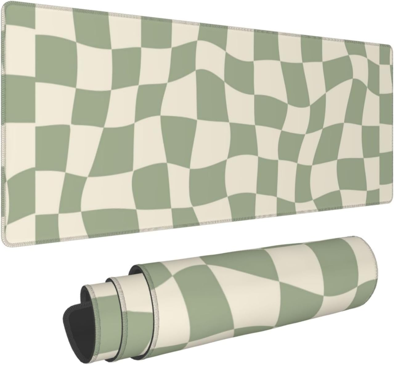 04 Sage Green Desk Mat,Checkered Mouse Pad,Sage Office Supplies,Sage Green Mouse Pad,Xl Mouse Pad 11.8 * 31.5 Inches - 02 Goblincore Mushroom image number 2