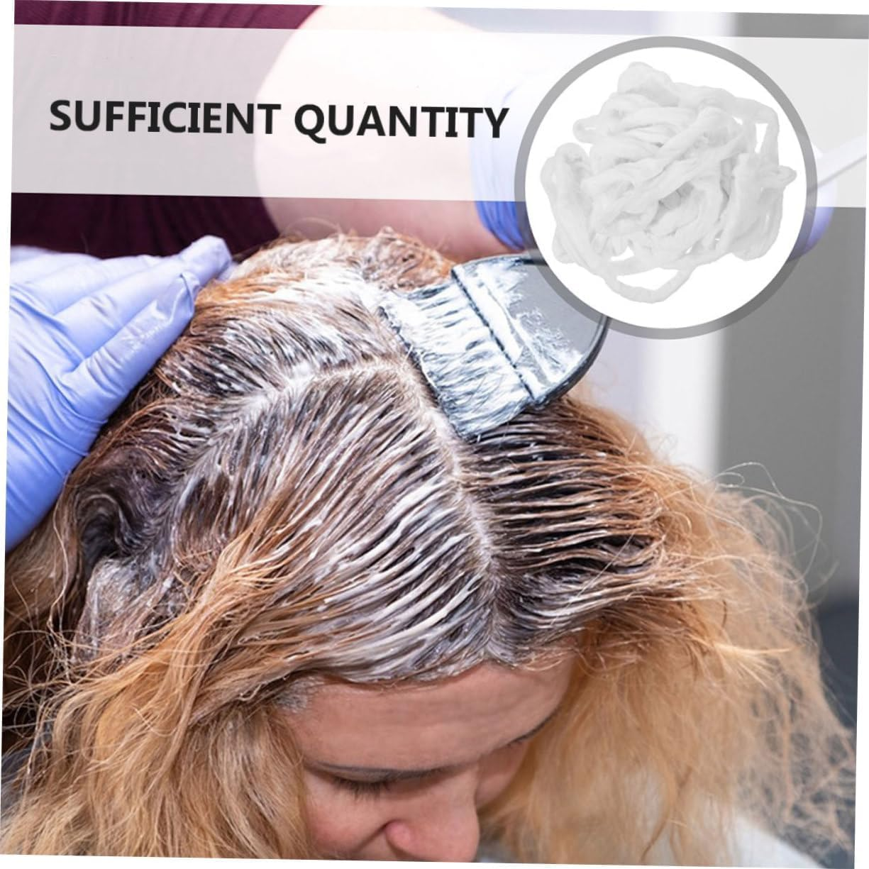 2 Pcs Perm Salon Cleaning Cotton Hair Salon Accessories Beauty Coil Cleaning Cotton Strips Hairdressing Cotton Strips Hair Salon Cotton Supplies Salon Beauty Cotton White image number 5