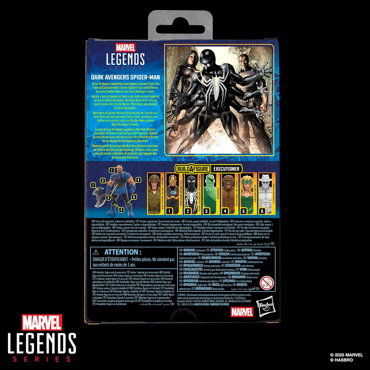 Marvel Legends Series Dark Avengers Spider-Man, Avengers Comics Collectible 6-Inch Scale Action image number 1