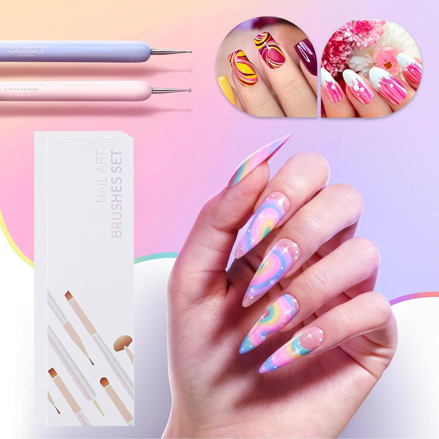 Nail Polish Pens, Gel Nail Polish Pens, Double-Headed Manicure Tool Set Rhinestone Picker for Enthusiasts UV Gel Daily Indoor Outdoor Travel Home Salon Women Professional image number 3