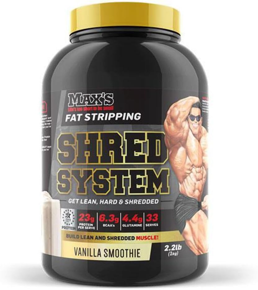 Max'S Shred System Fat Stripping Protein Powder, Choc Honeycomb, 2.27Kg