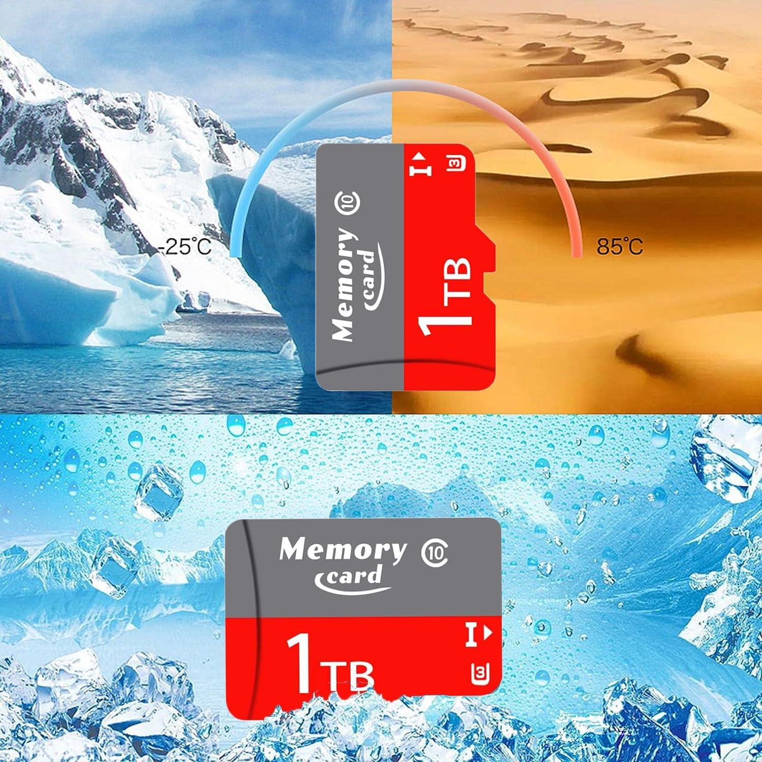 Micro XC Micro Card 1024GB Class 10, U3, V30, A2, Full-Hd & 4K Video High-Speed Memory Card for Smartphones/Tablets/Action Cameras image number 3