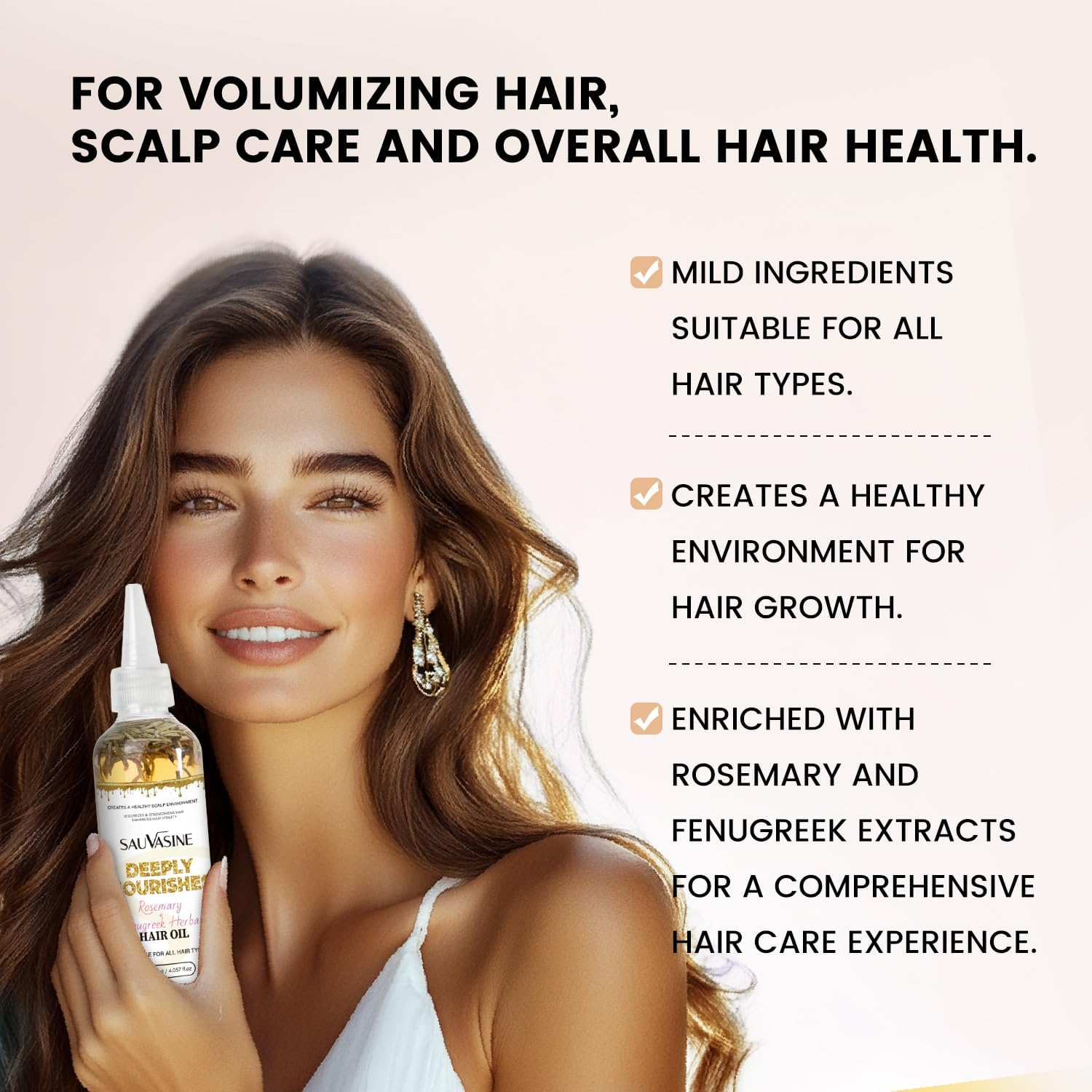 Organic Rosemary & Fenugreek Herbal Hair Oil for Hair Growth, for Natural Hair & Scalp Treatment for All Hair Types, Women & Men image number 3