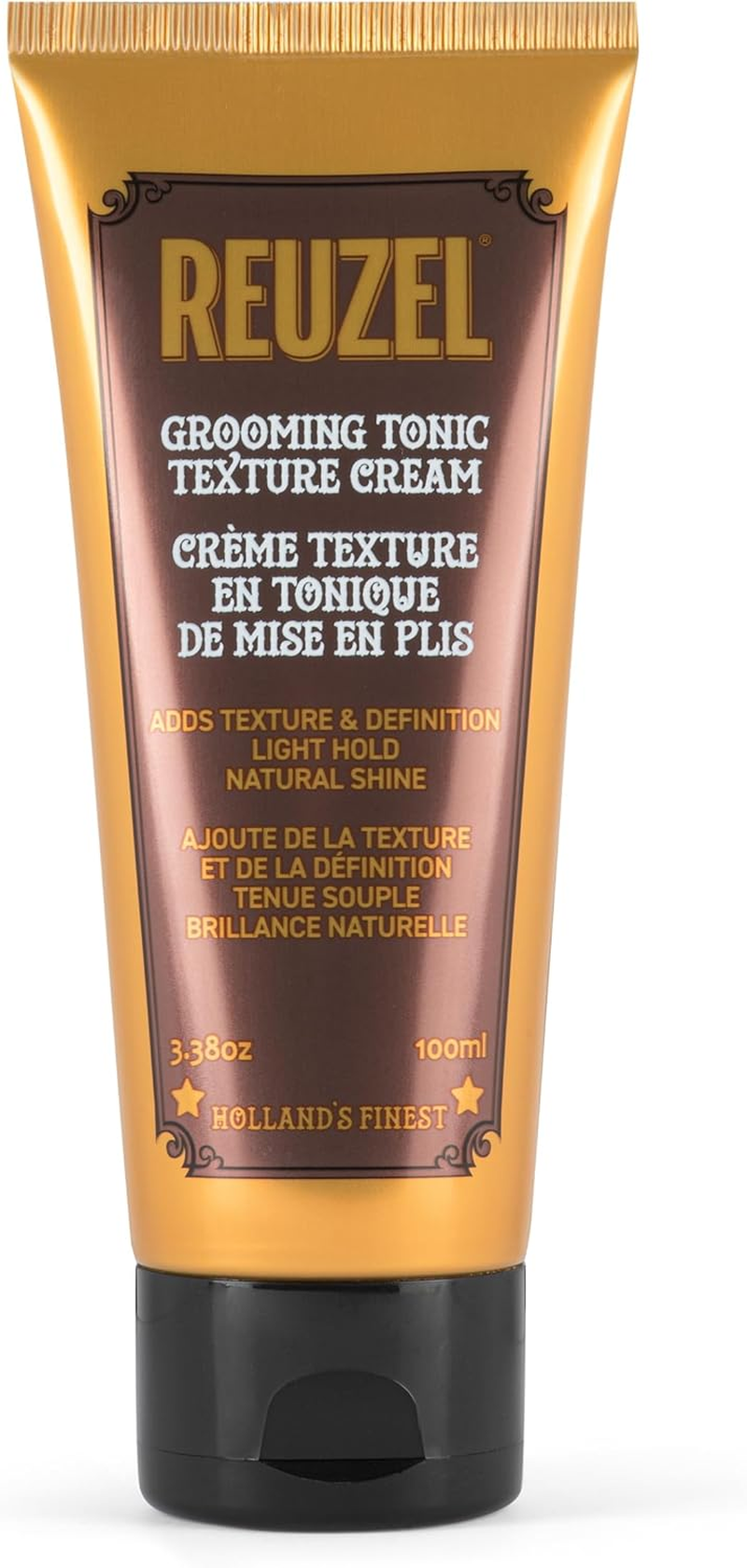 Reuzel Grooming Tonic Texture Cream, Medium Hold and Definition, Curl Texture and Shine, Heat Protectant for All Hair Types, 3.38Oz / 100Ml image number 1