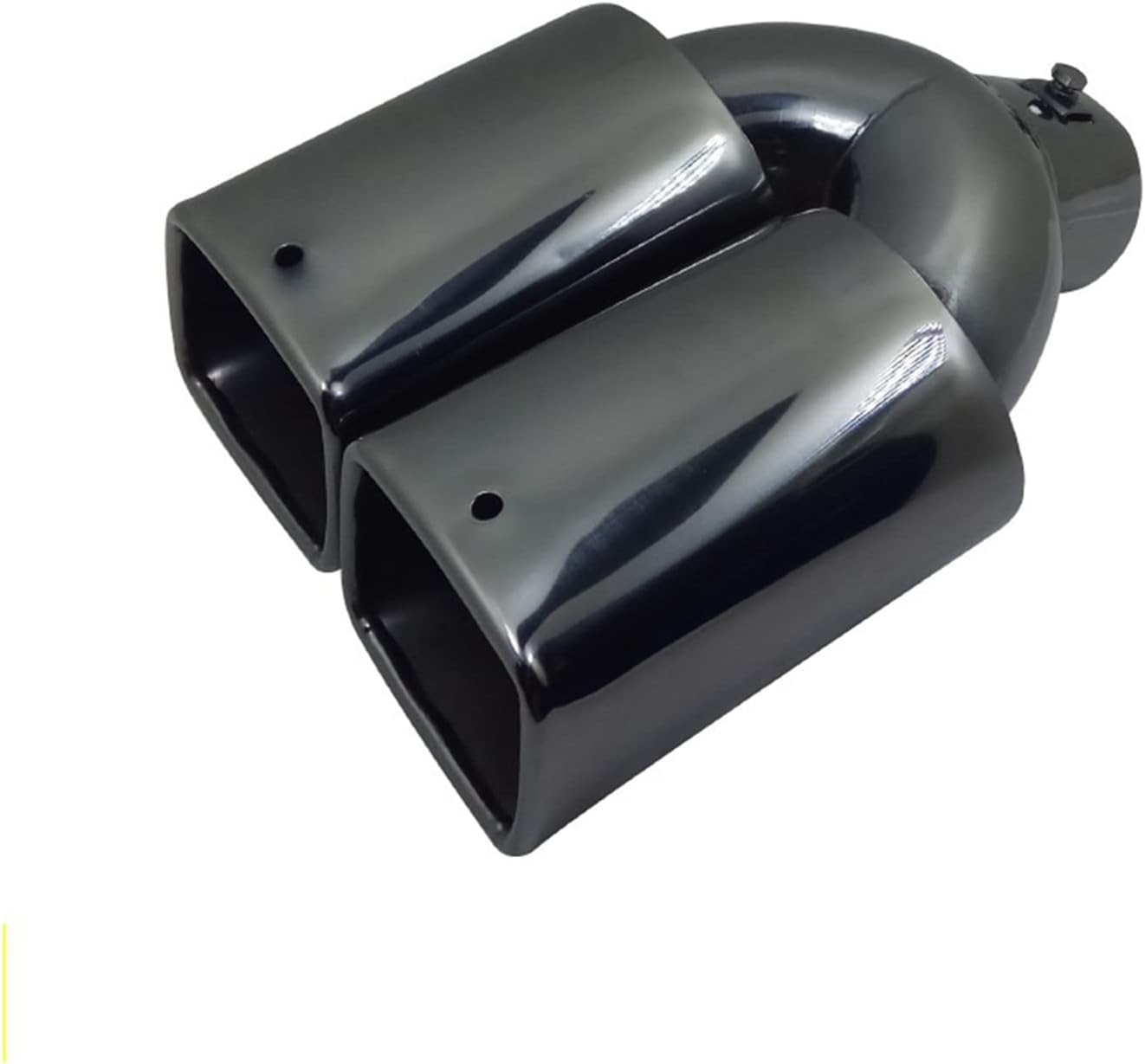 Muffler 1PC 63Mm Universal Car Exhaust Systems Nozzle Muffler Tip Pipe Tailpipe Stainless Steel Auto Accessories Gloss Black Bend image number 2