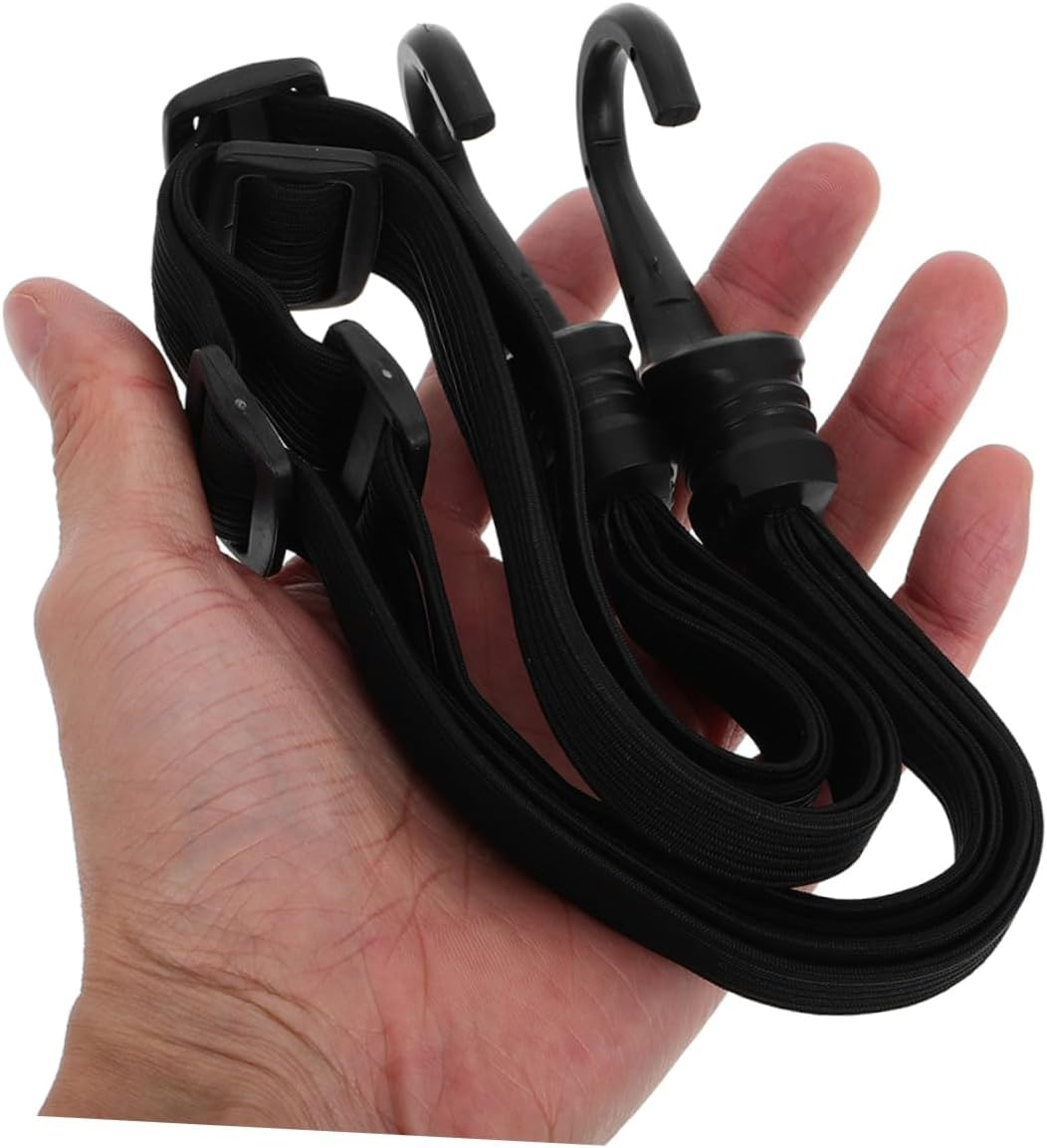 OSOLADY 2Pcs Electric Vehicle Helmet Straps Motorcycle Elastic Rope Luggage Strap for Helmet Elastic Rope Bungee Cords Hooks Heavy Duty Lashing image number 1