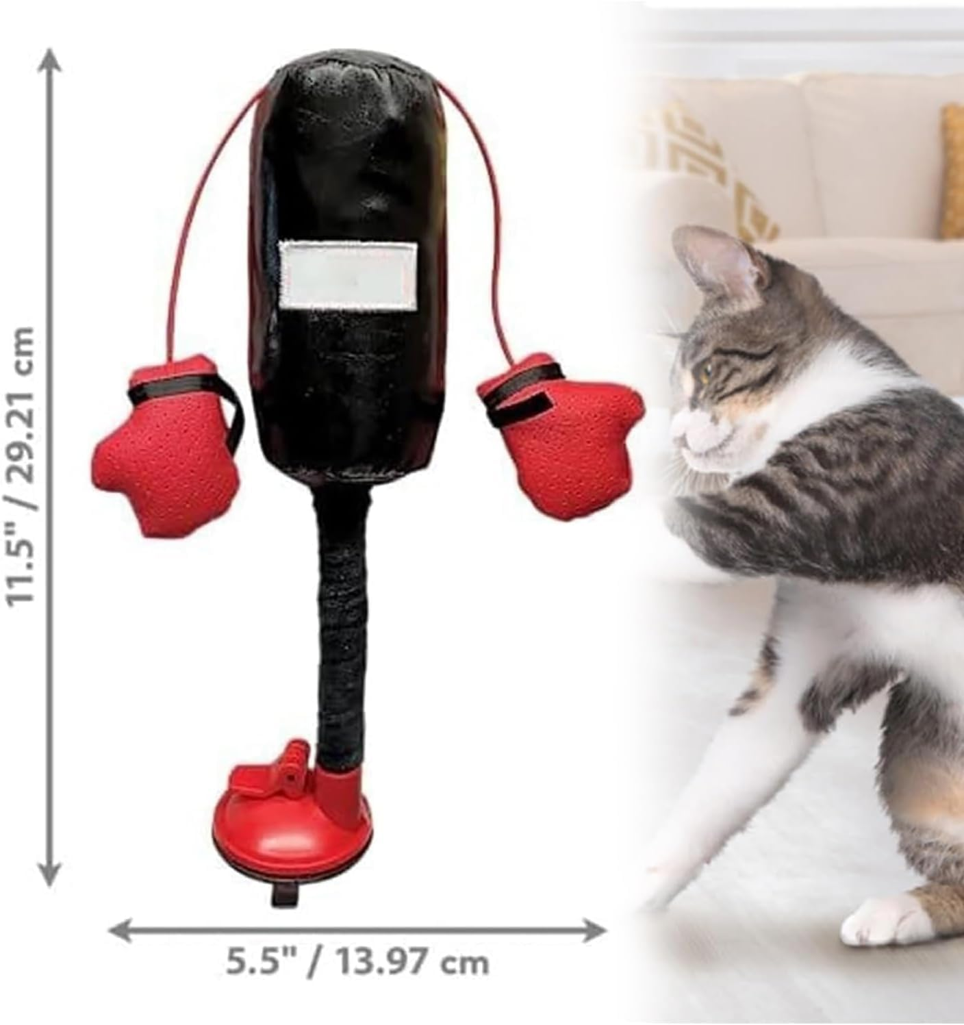 Cat Punching Bag Toy, Mini Boxing Punching Bag Cat Toy, Interactive Kitten Toys Punching Bag, Cat Boxing Gloves Toy, Cat Boxing Toy, Punching Bag Play Gym for Kittyweight Champions /1046 image number 3