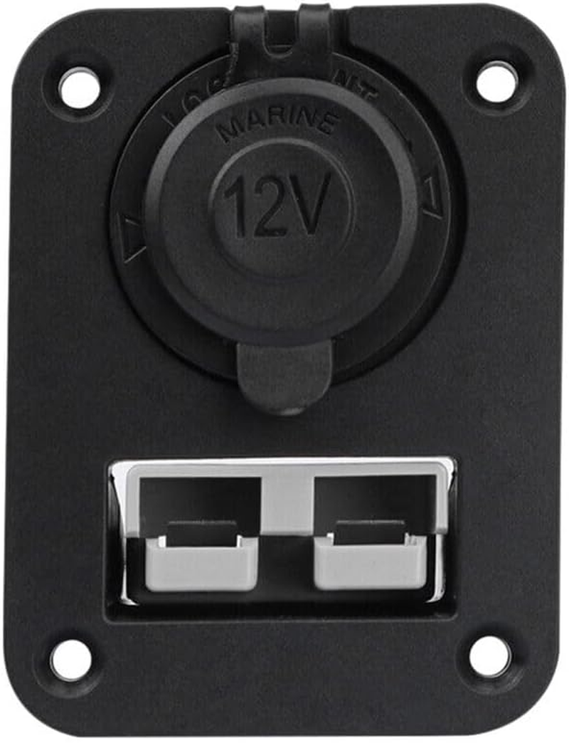 KUGONTC 12V-24V 50Amp Anderson Plug Flush Mount Panel Bracket 12V Cigarette Socket for Caravans image number 5