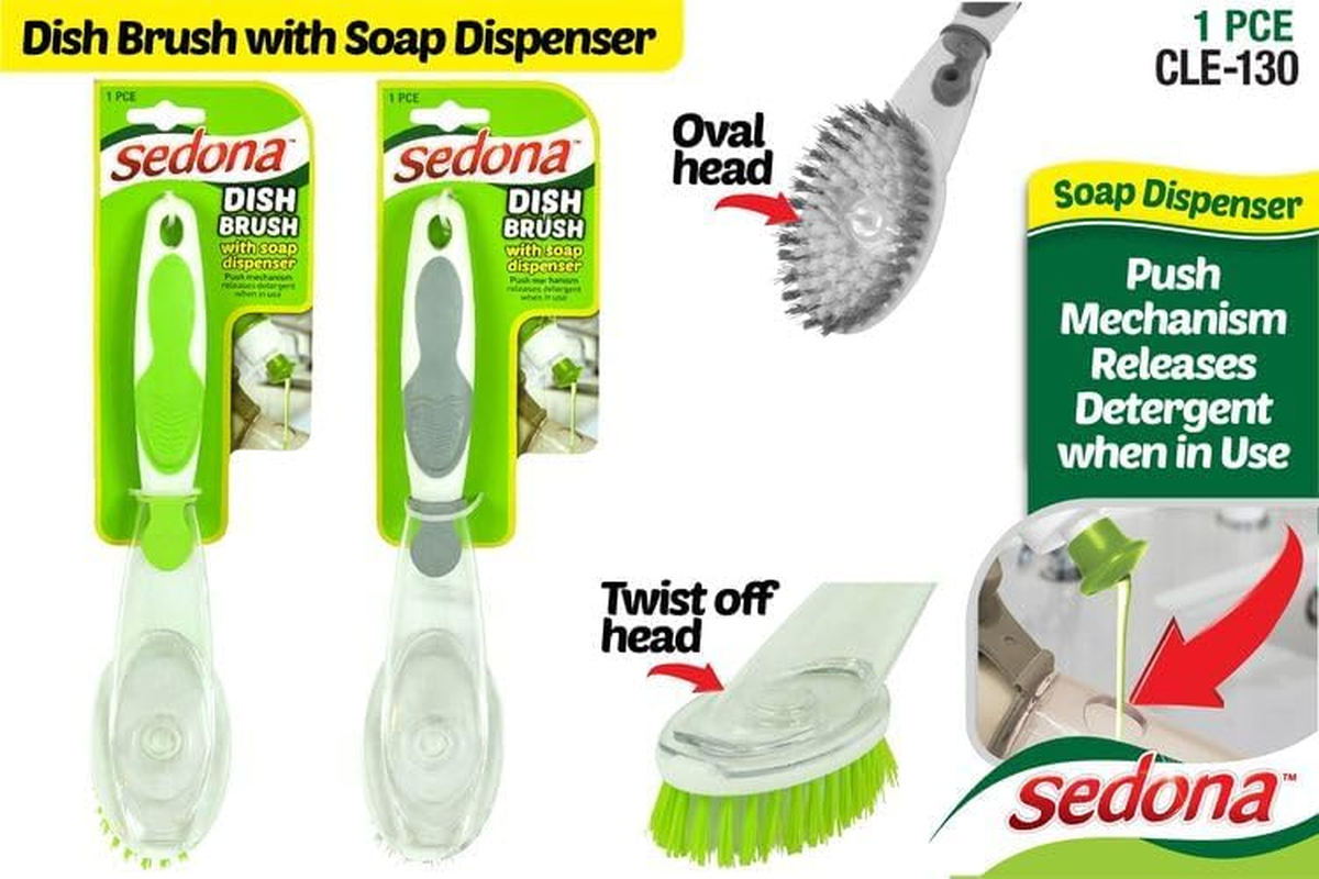 Sedona Dish Cleaning Brush with Soap Dispenser image number 1