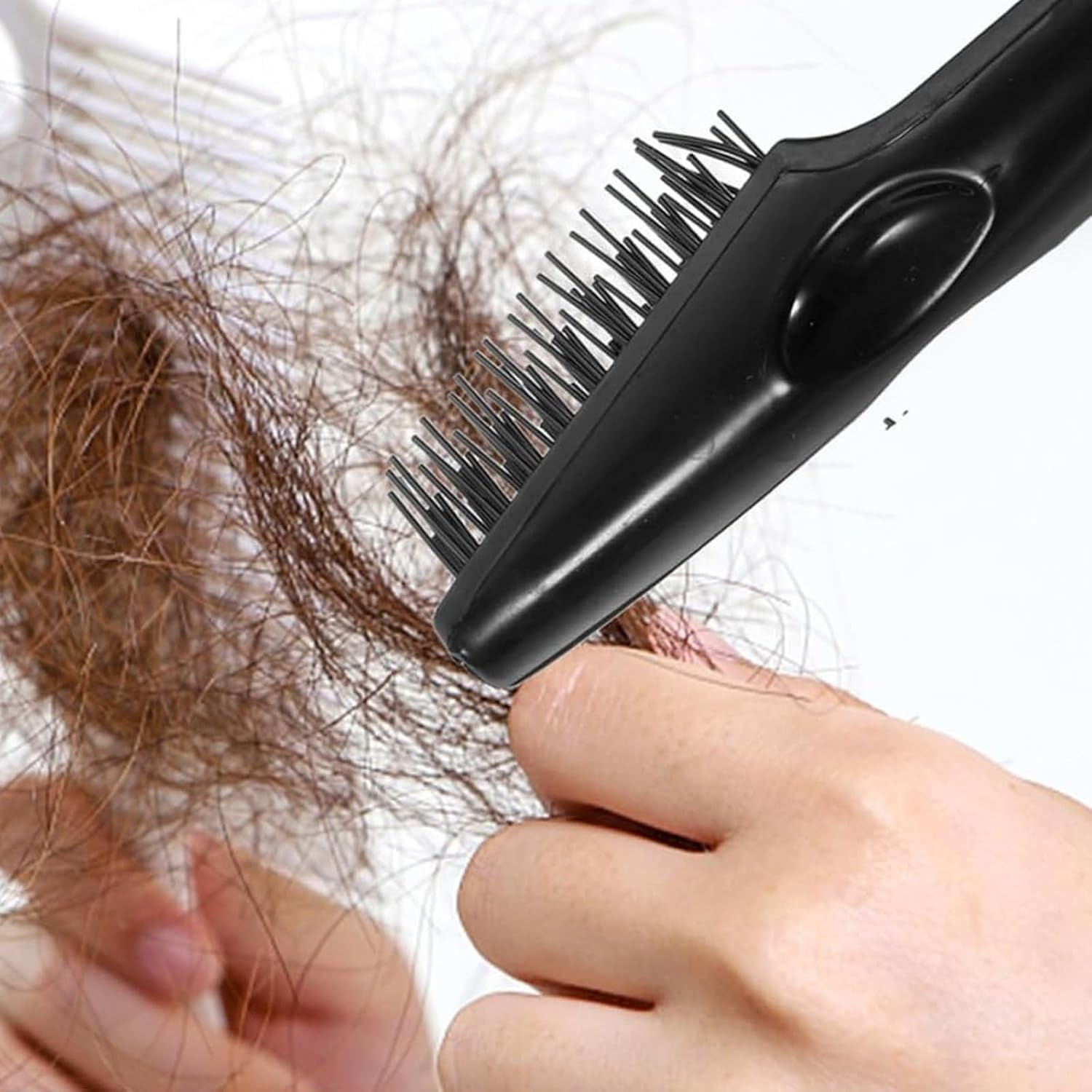 3 PCS Brush Cleaner, Hair Tools Cleaning Set, Wooden Handle Mini Rake and Dual Head Brush, Portable Cleaning Tools for Hairbrushes and Combs, Hair Styling Tools Maintenance Kit image number 3