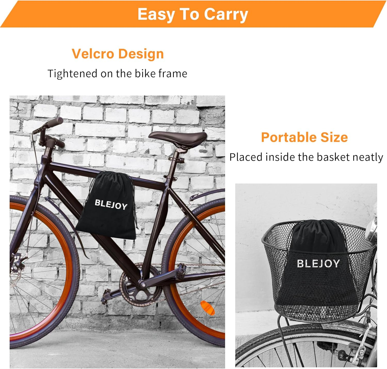BLEJOY Bike Cover Waterproof Outdoor - Bicycle Covers for 1 or 2 Bikes - 420D Heavy Duty Rain Sun UV Dust Wind Proof Cover for Electric Mountain Road Bike image number 2