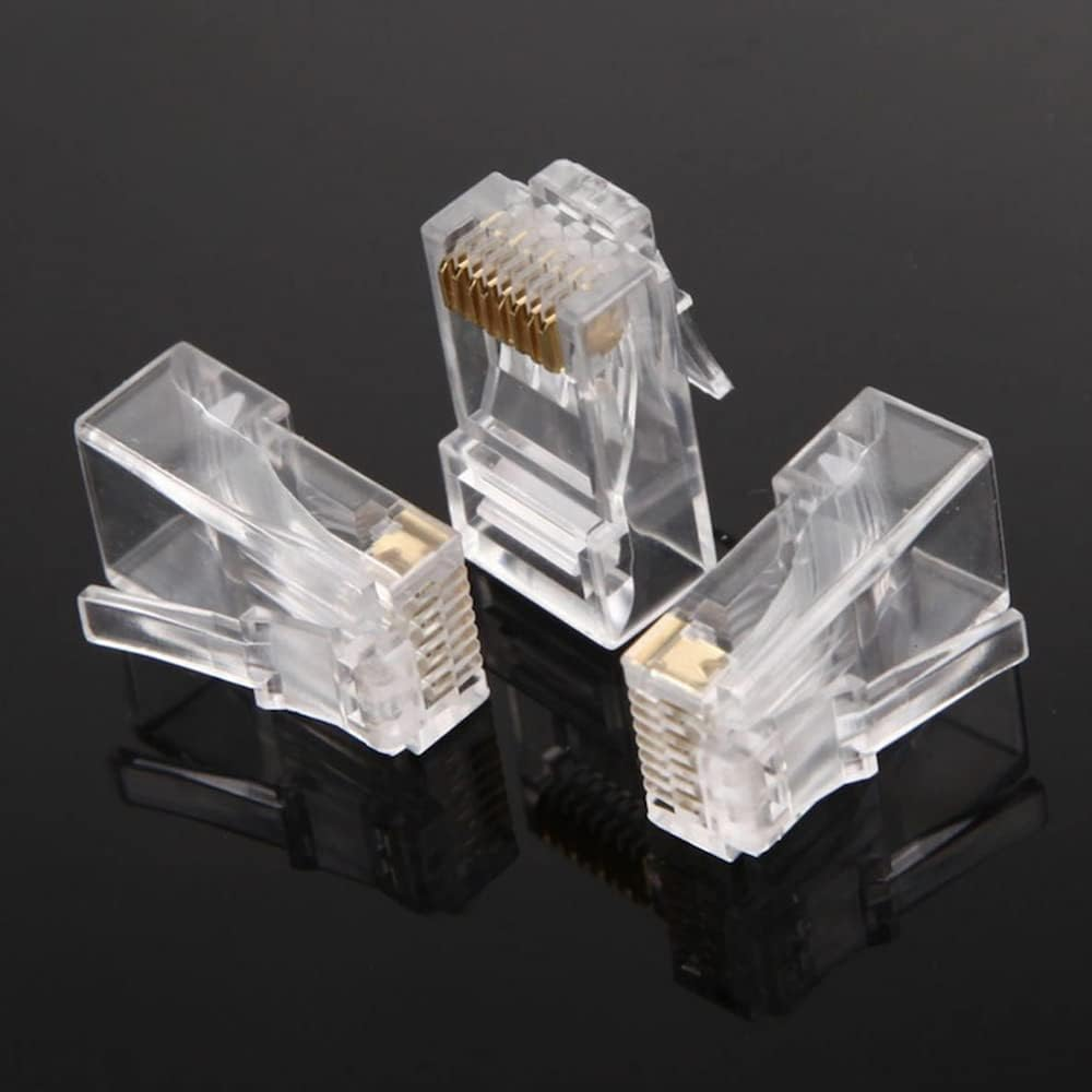 RJ45 CAT6 Connector, RJ45 Modular Plug Network Connectors for Standard Cable, 100 Pack image number 6