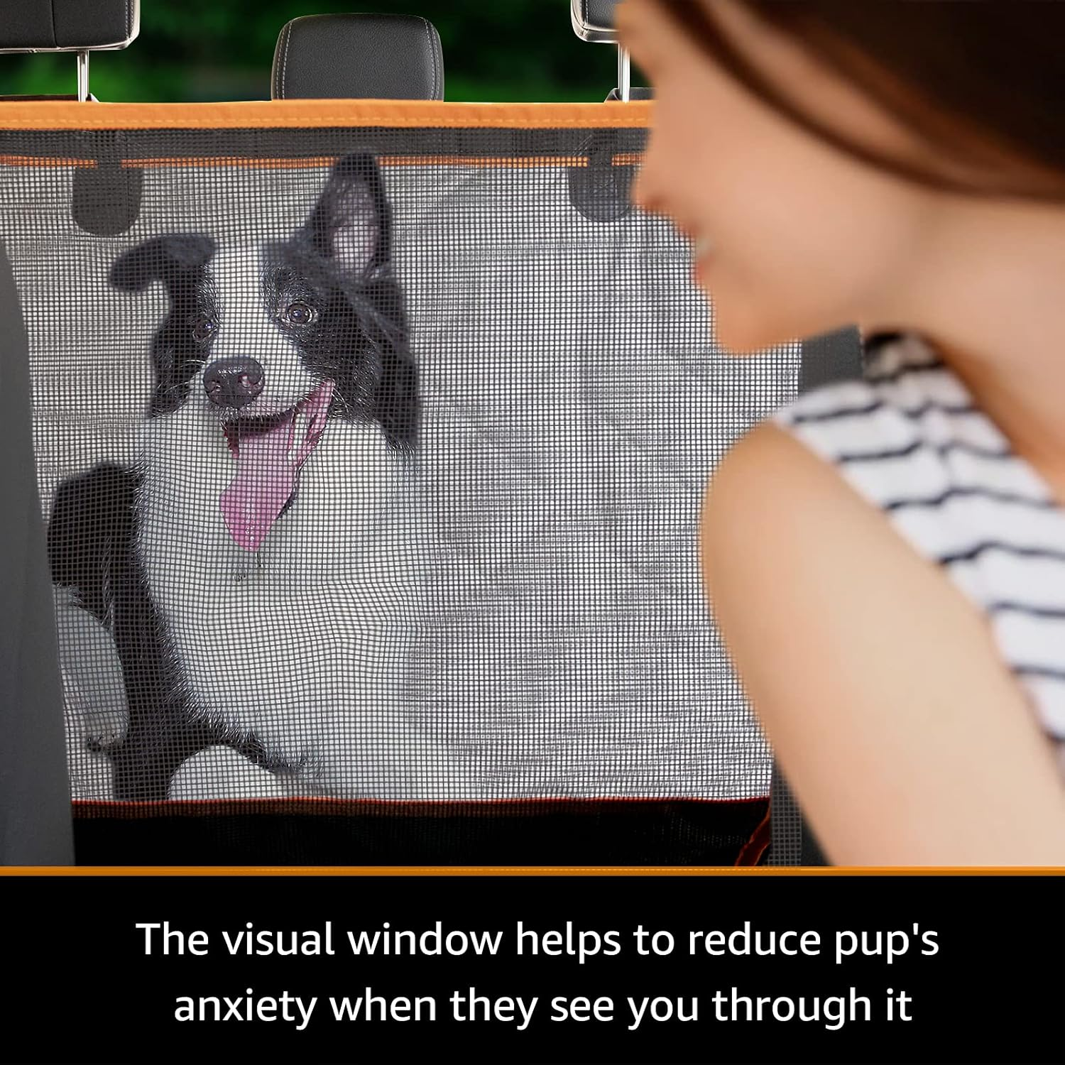 Ibuddy Dog Seat Cover for Tesla Model 3 Waterproof Dog Seat Cover with Mesh Window Dog Car Hammock against Dirt and Dog Fur Durable Anti-Scratch Nonslip Machine Washable Back Seat Cover for Model Y image number 5