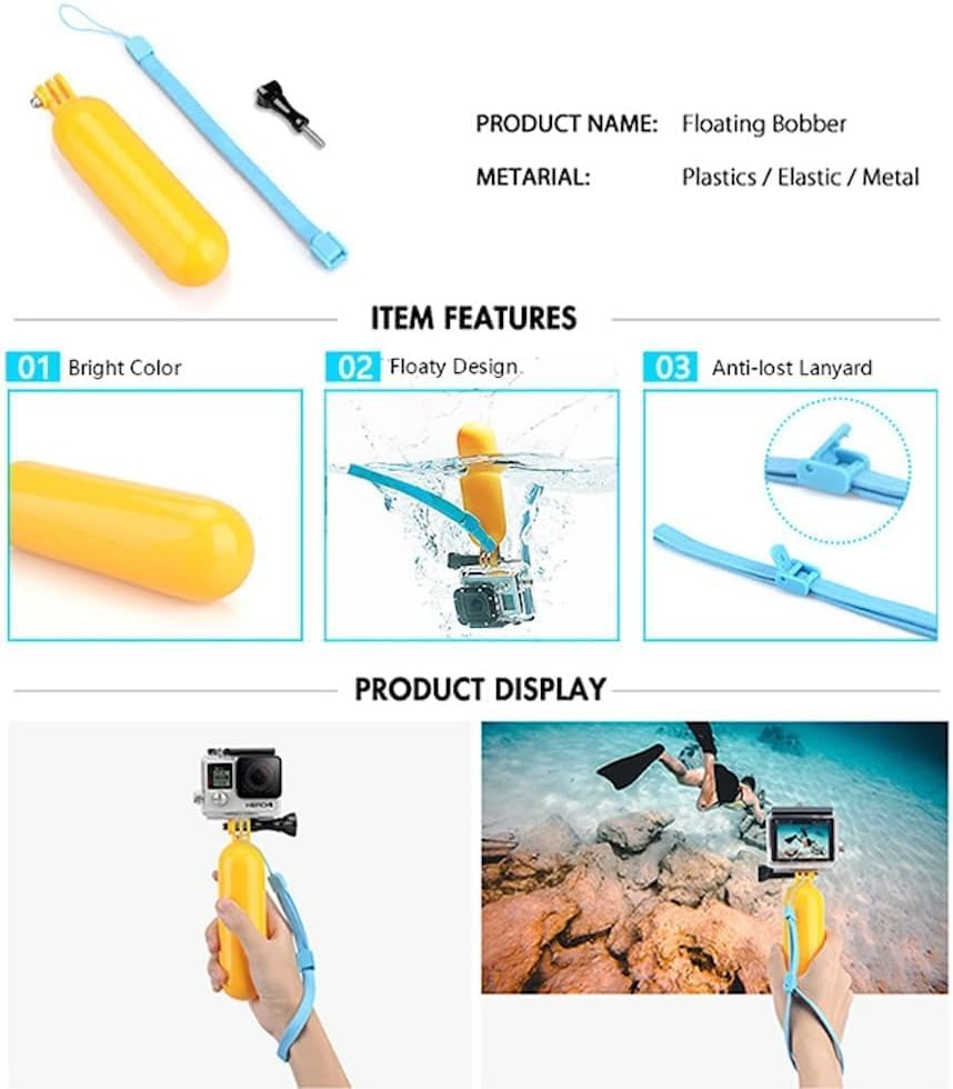 Camera 59-In-1 Action Camera Accessories Kit Compatible with Gopro Hero 10/9/8/7/6/5/4, DJI Osmo Action 2, 3, 4, 5, Insta360 Ace Pro/Ace Pro 2 Akaso and Other Sports Cameras & Durable Case image number 4